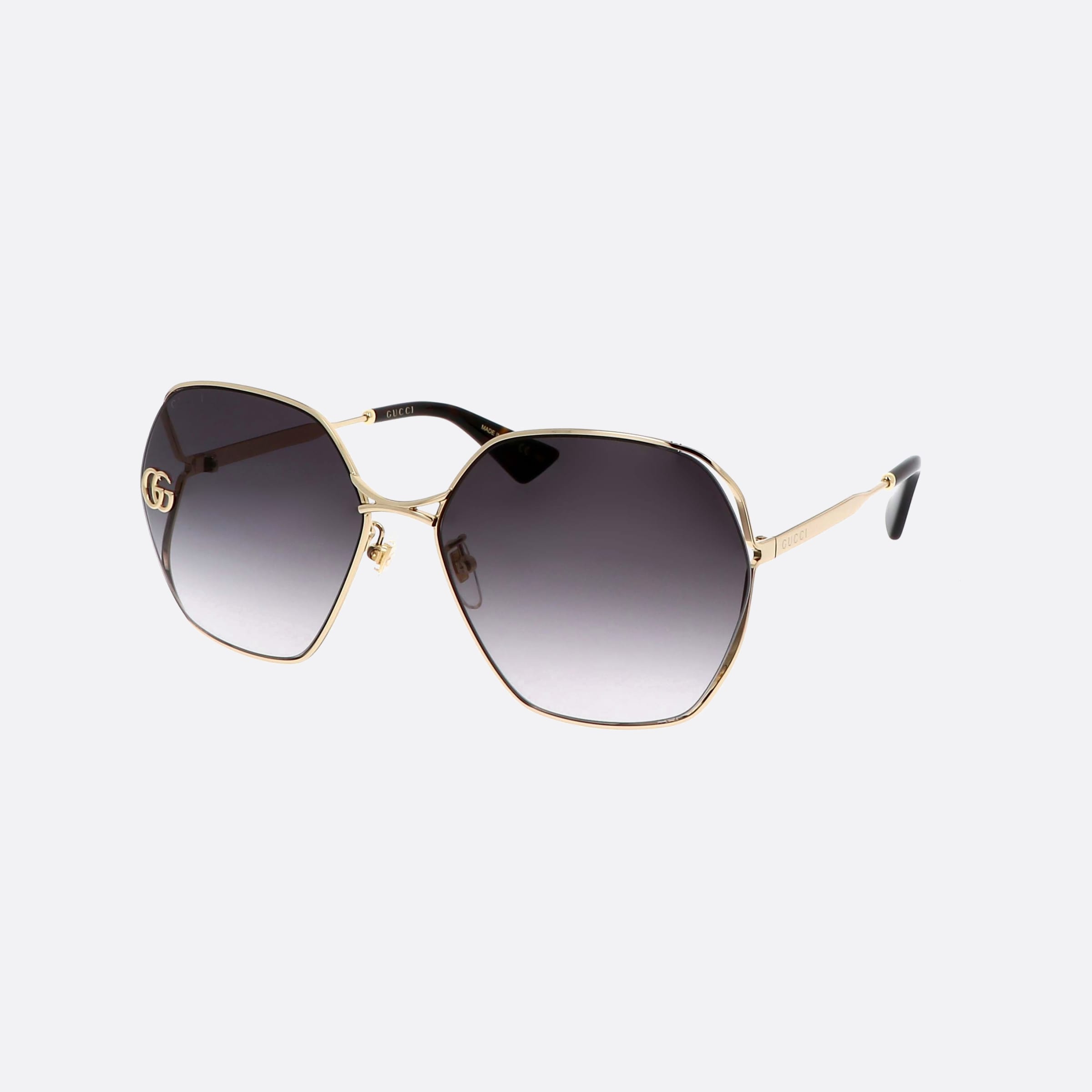 Gucci 63mm Gg0818sa Gold Butterfly Women Sunglasses - Main View