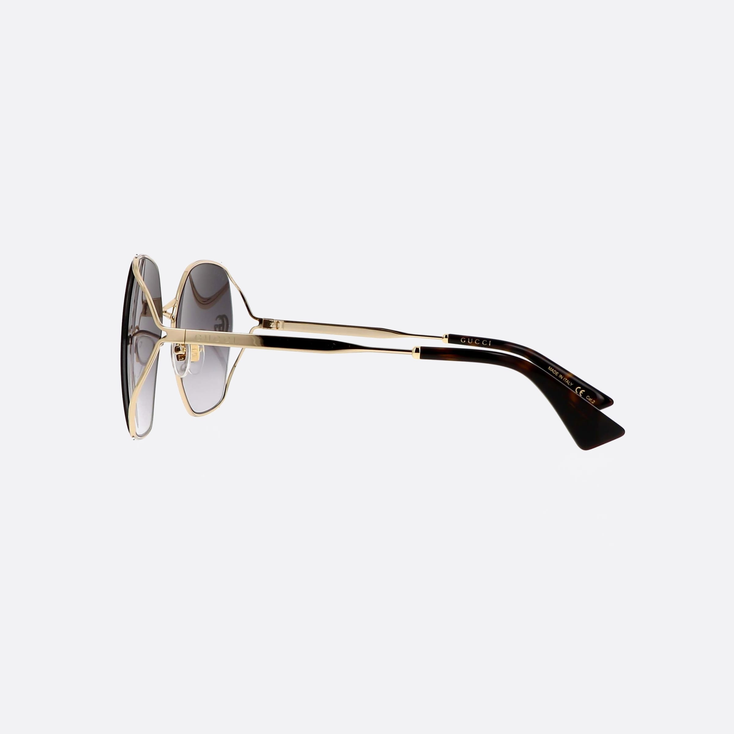 Gucci 63mm Gg0818sa Gold Butterfly Women Sunglasses - Detail View