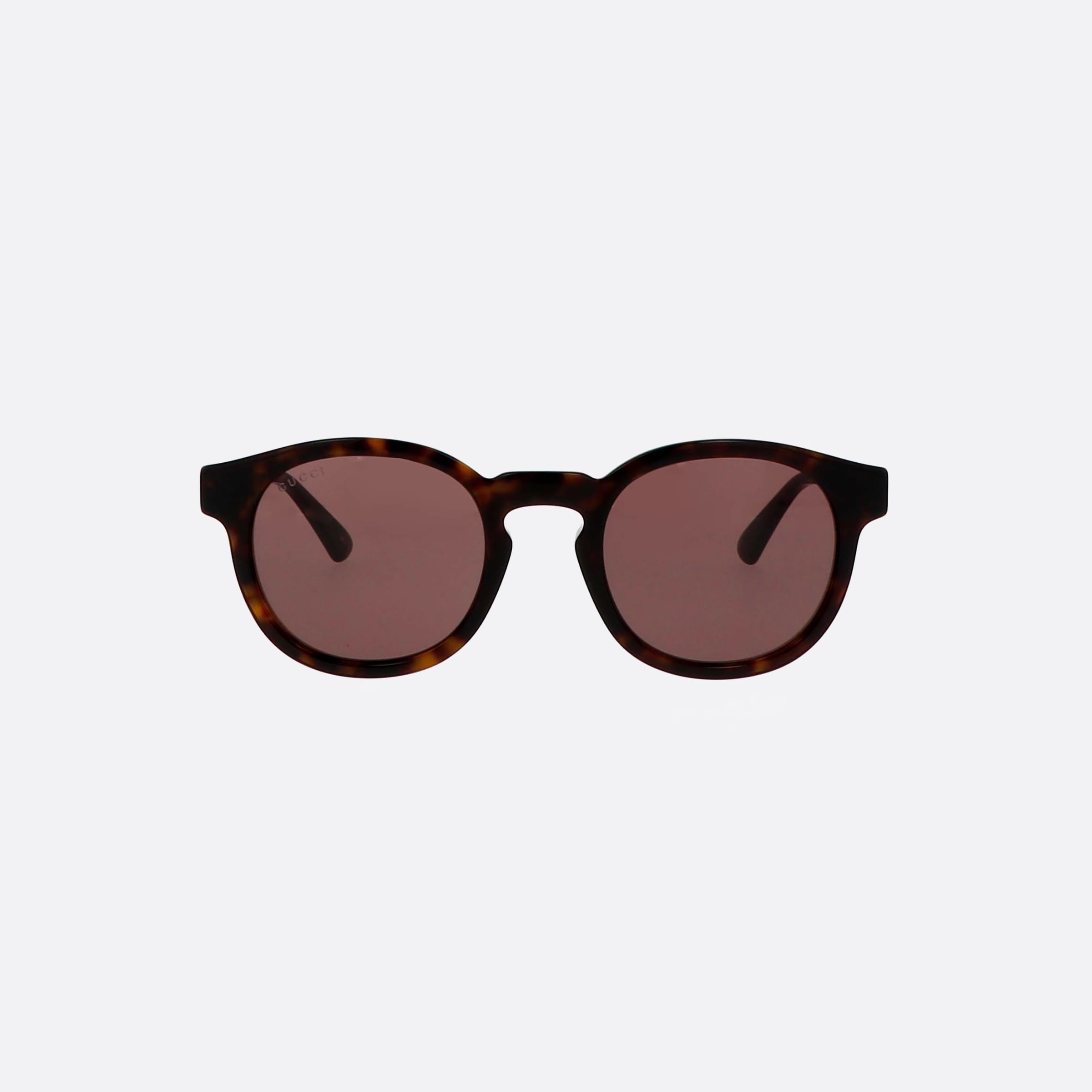 Gucci 49mm Tortoise Oval Unisex Sunglasses - Side View