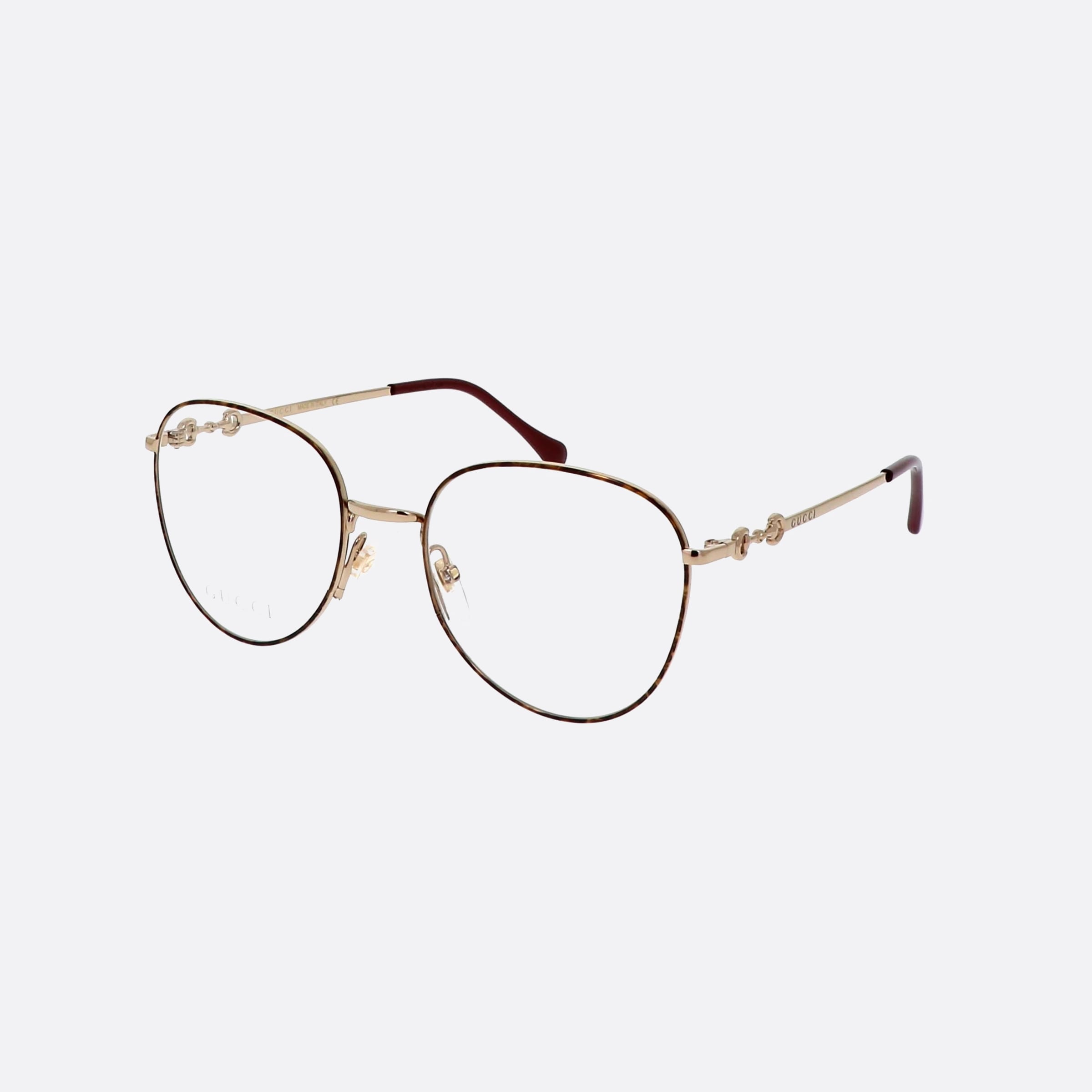 Gucci 51mm Havana Round Woman Eyeglasses - Main View