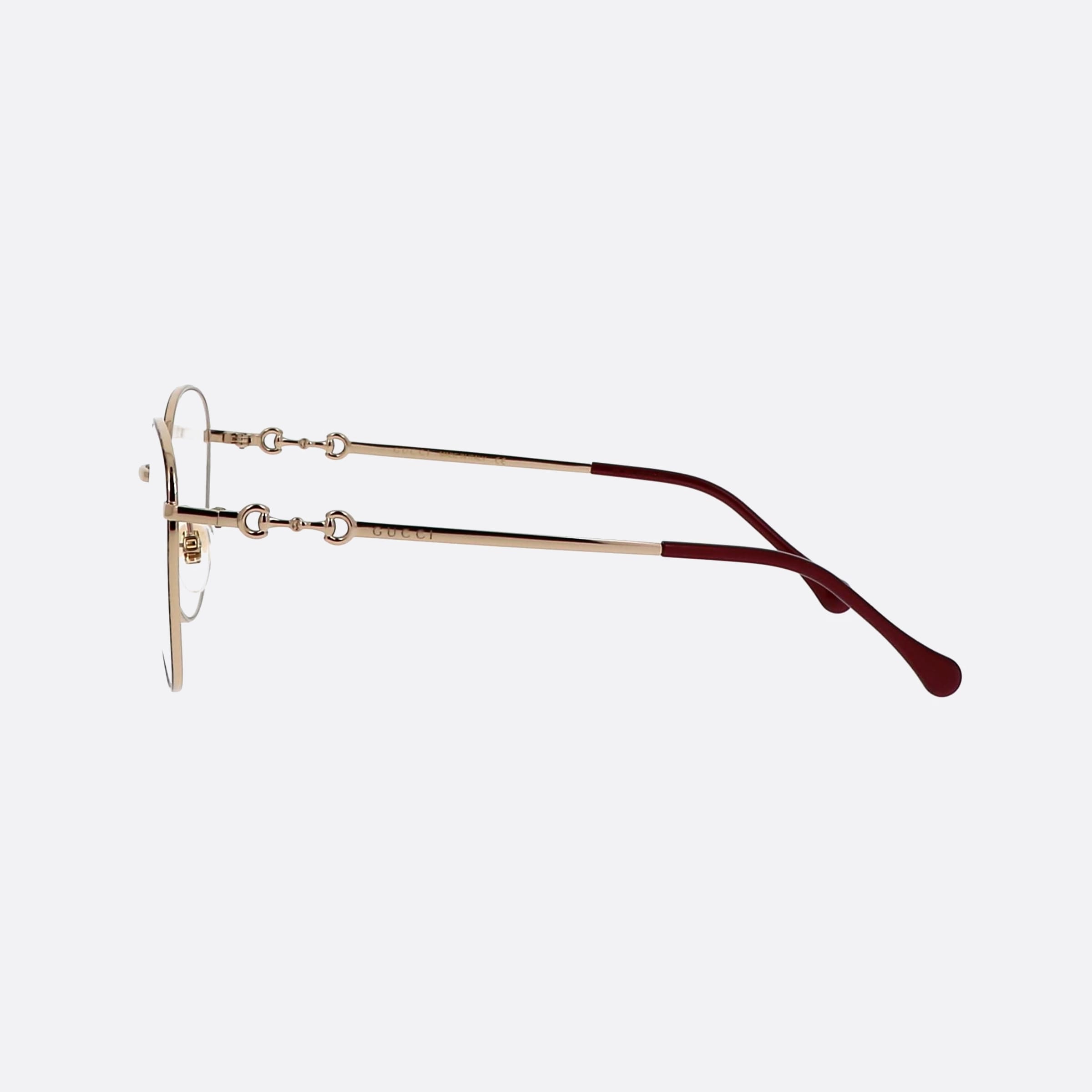Gucci 51mm Havana Round Woman Eyeglasses - Detail View