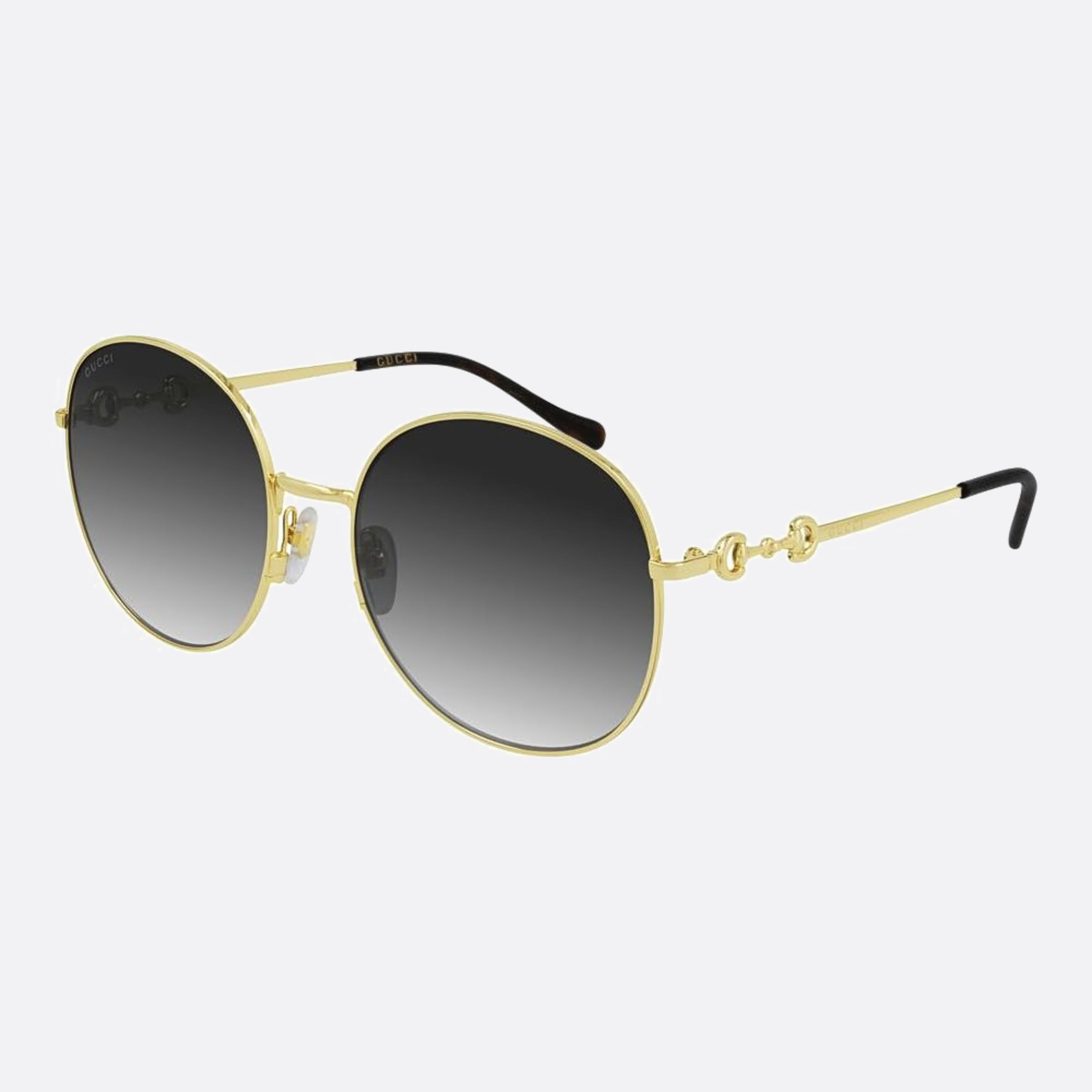 Gucci 59mm Gg0881sa Gold Round Women Sunglasses - Side View