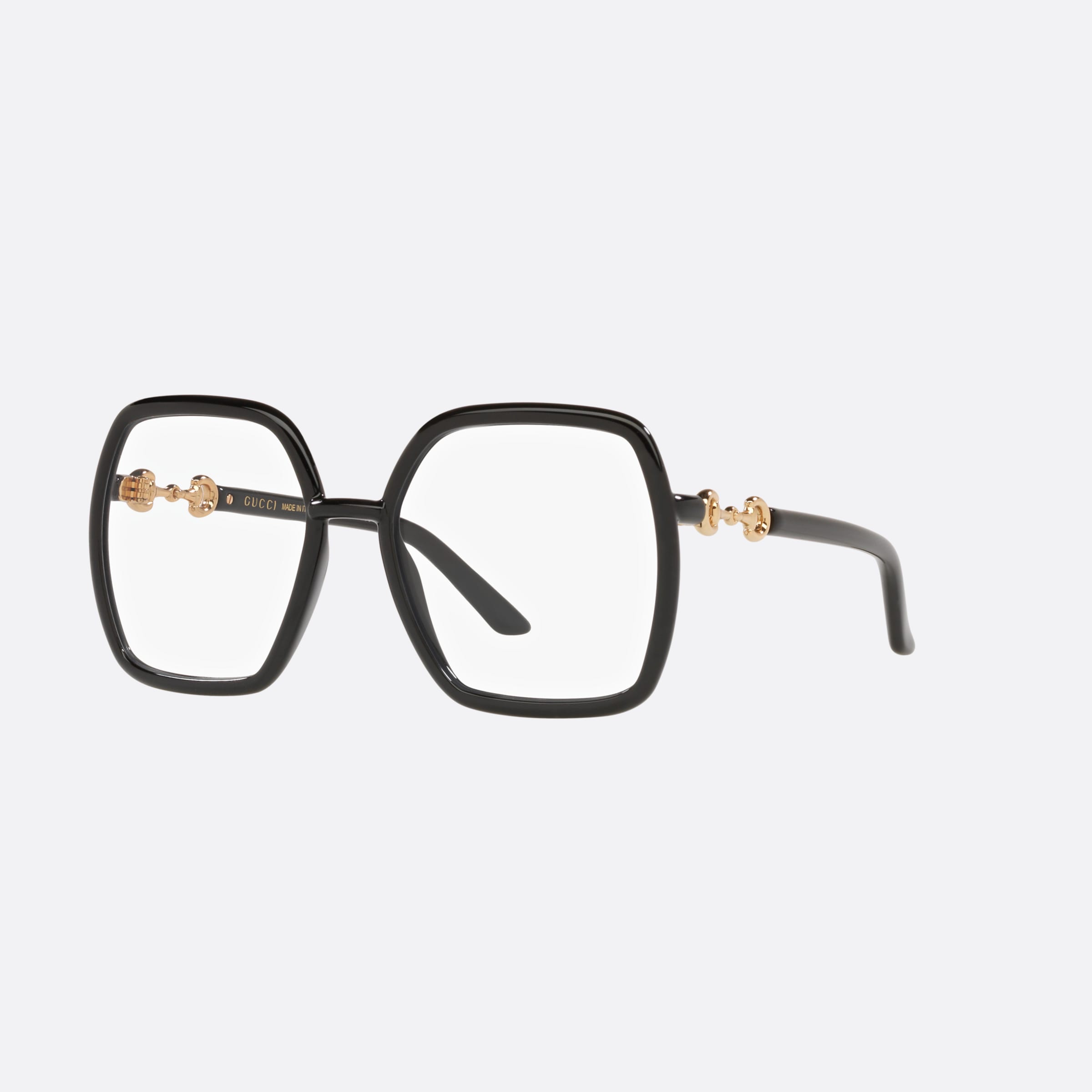 Gucci 55mm Black Rectangular Woman Eyeglasses - Main View