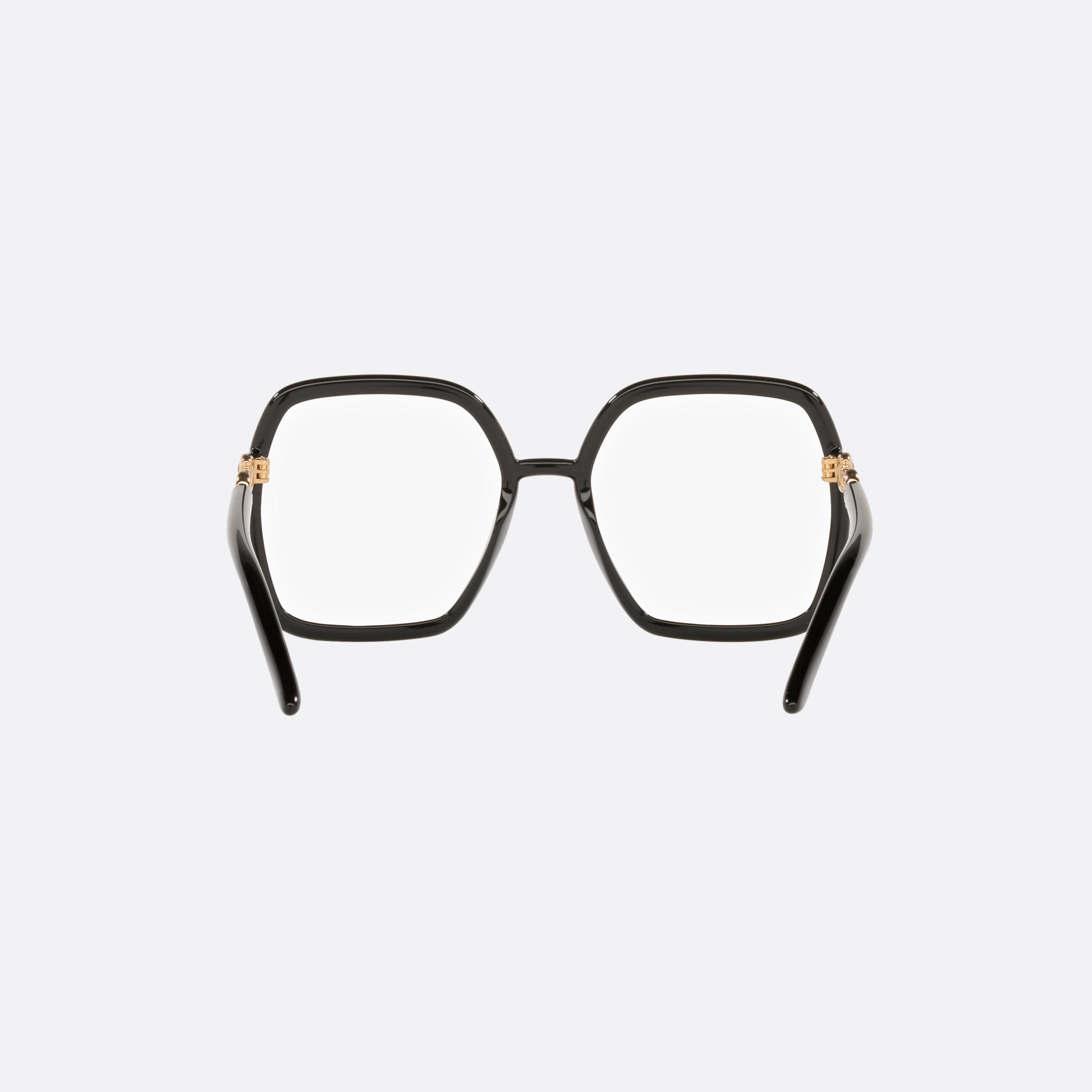 Gucci 55mm Black Rectangular Woman Eyeglasses - Side View