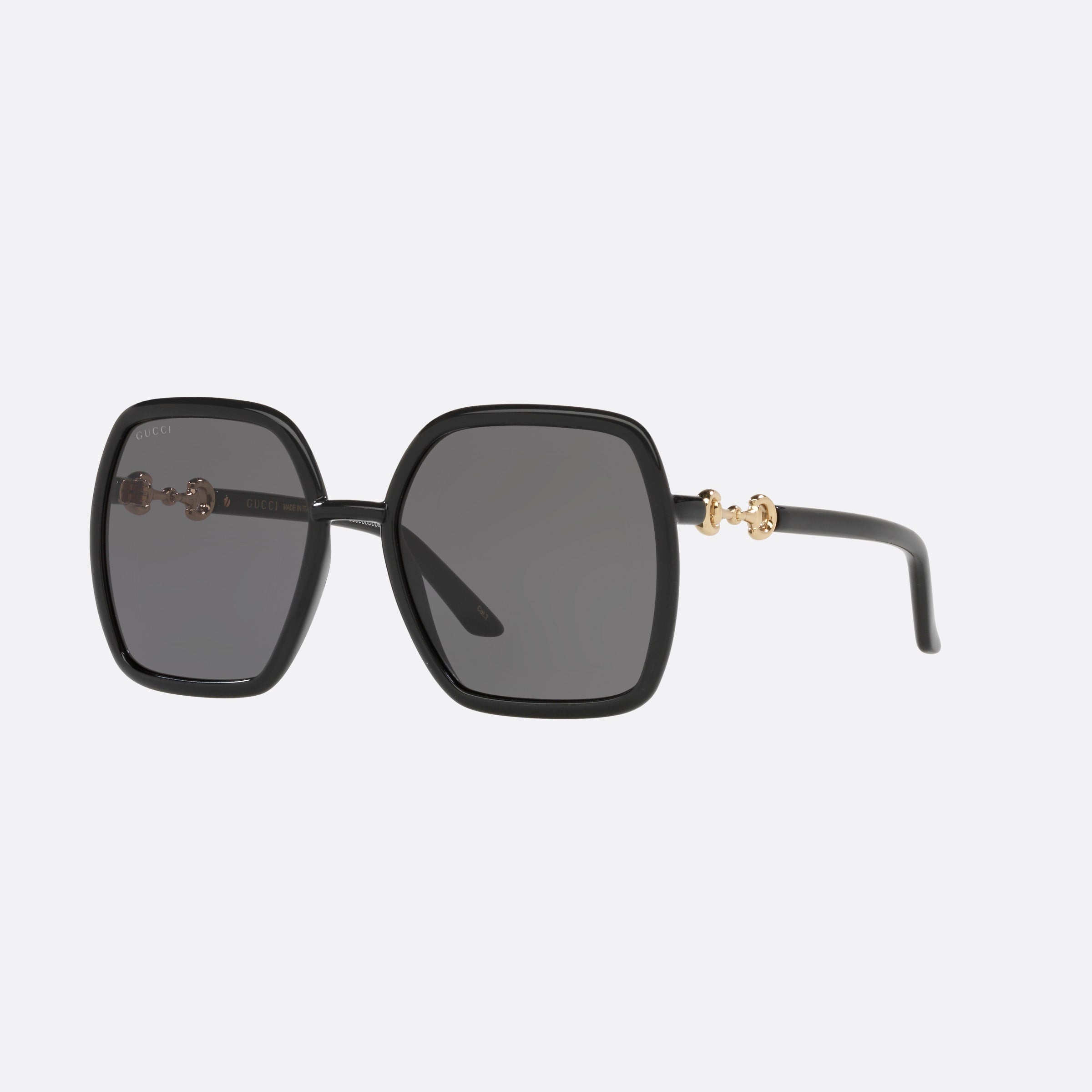 Gucci 55mm Black Rectangle Woman Sunglasses - Main View