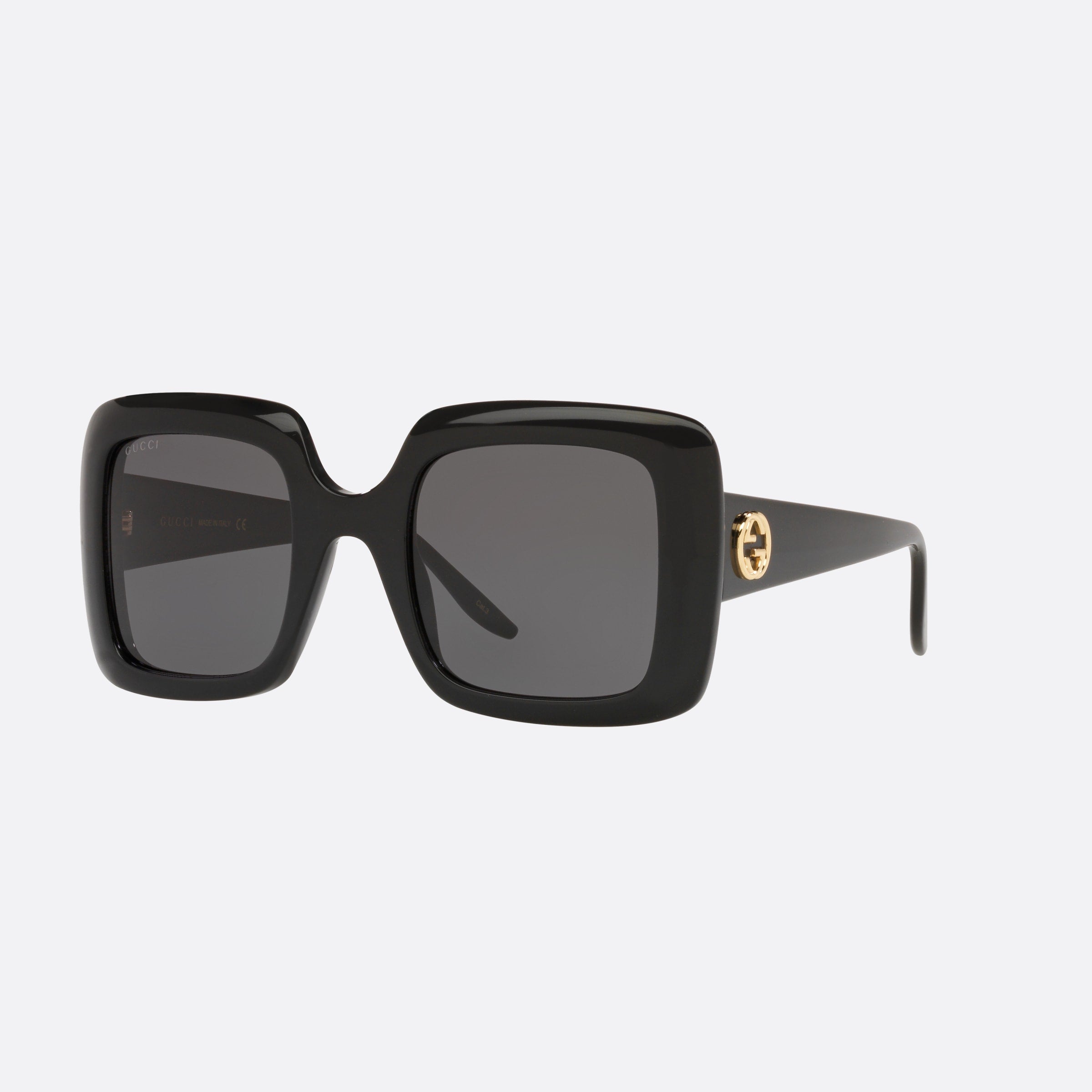 Gucci 52mm Black Rectangle Woman Sunglasses - Main View