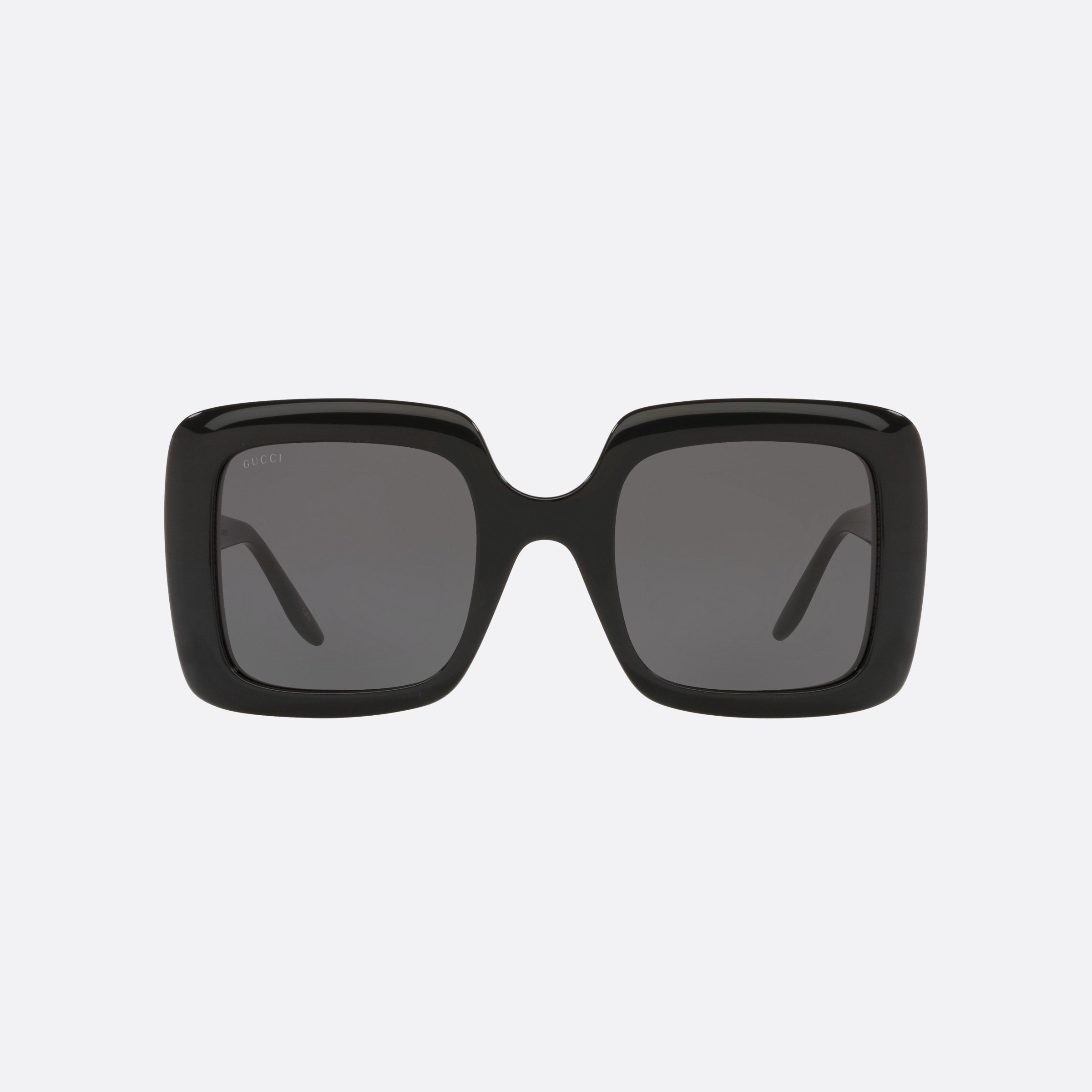 Gucci 52mm Black Rectangle Woman Sunglasses - Side View