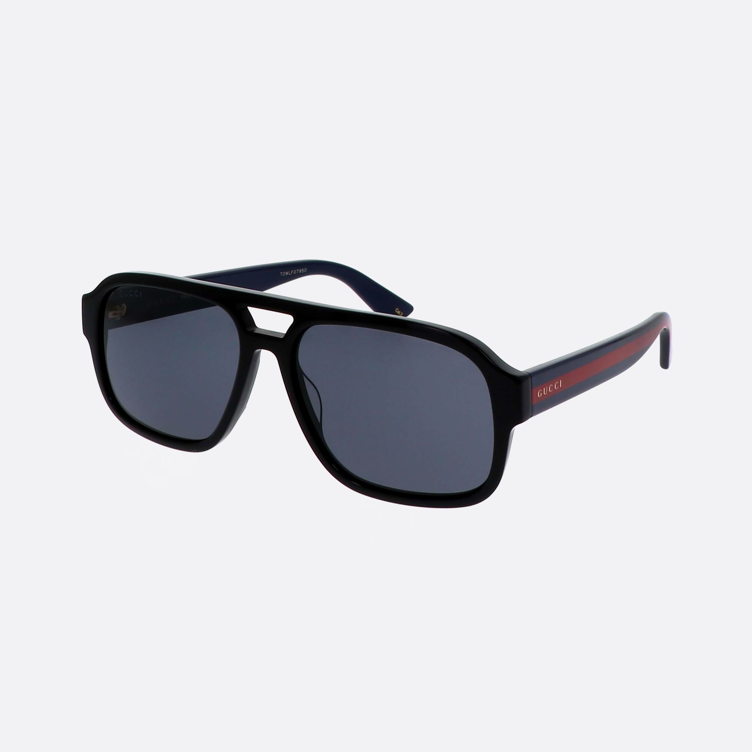 Gucci 58mm Black Pilot Men Sunglasses - Main View
