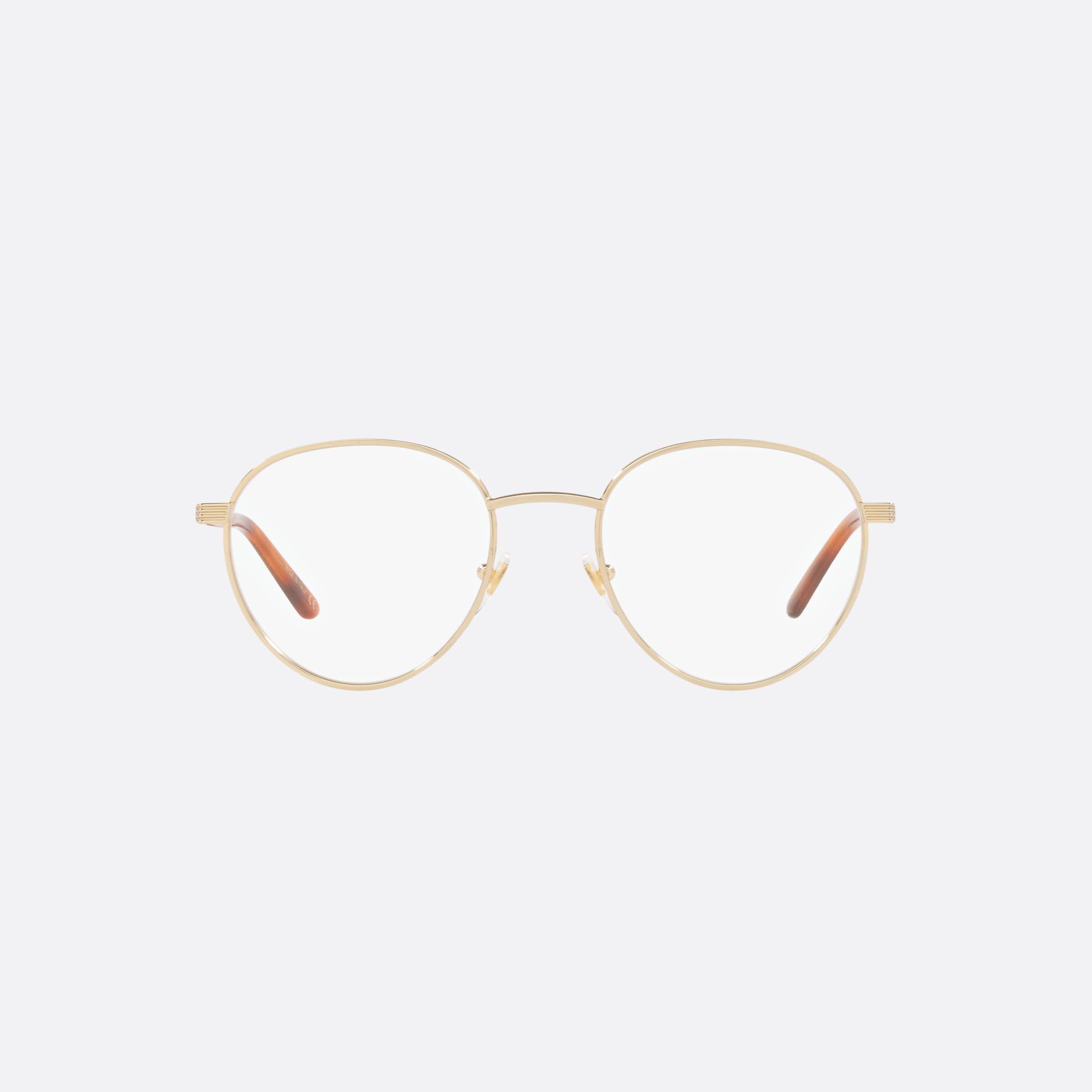 Gucci 51mm Gold Round Men Eyeglasses - Lifestyle Shot