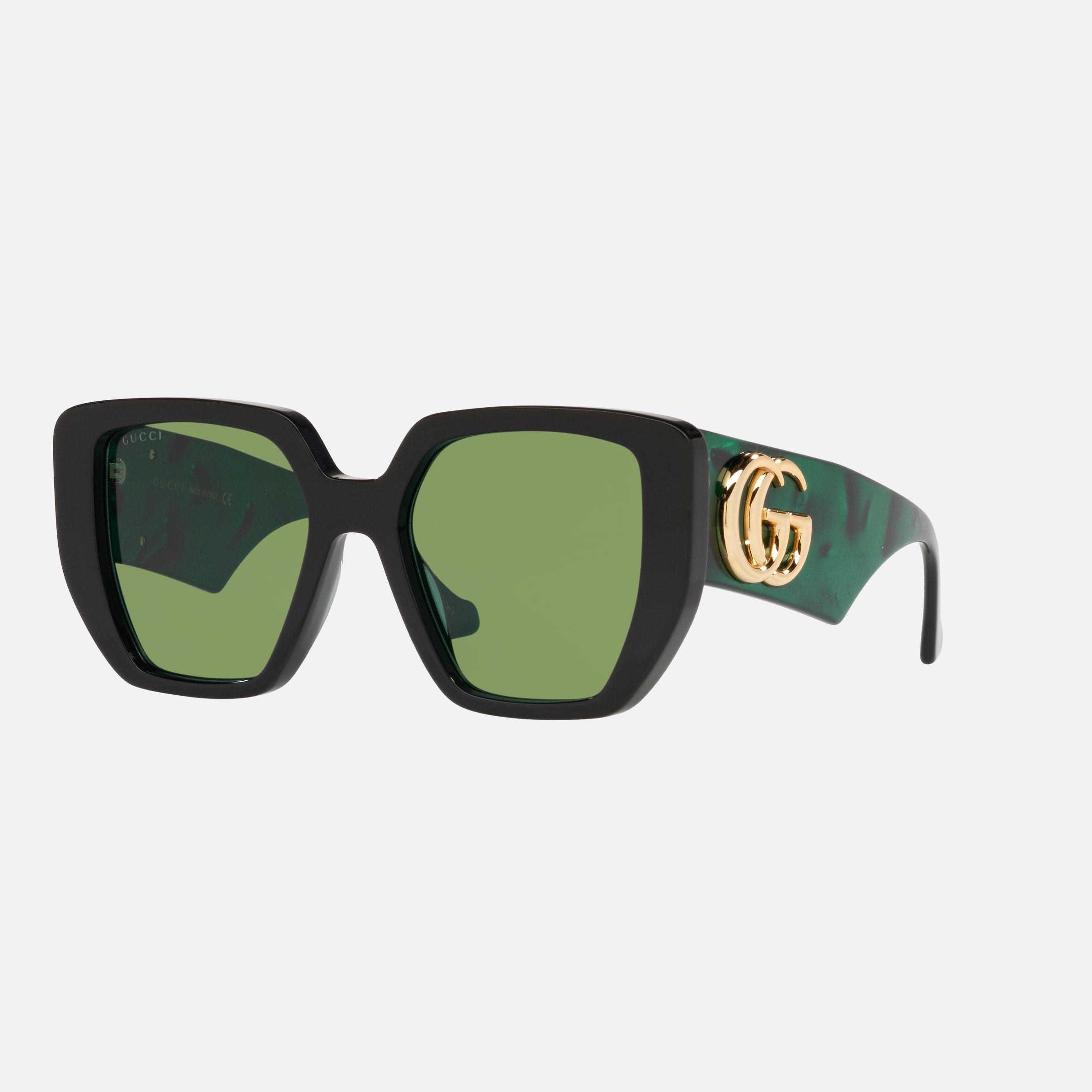 Gucci 54mm Black Rectangle Woman Sunglasses - Main View
