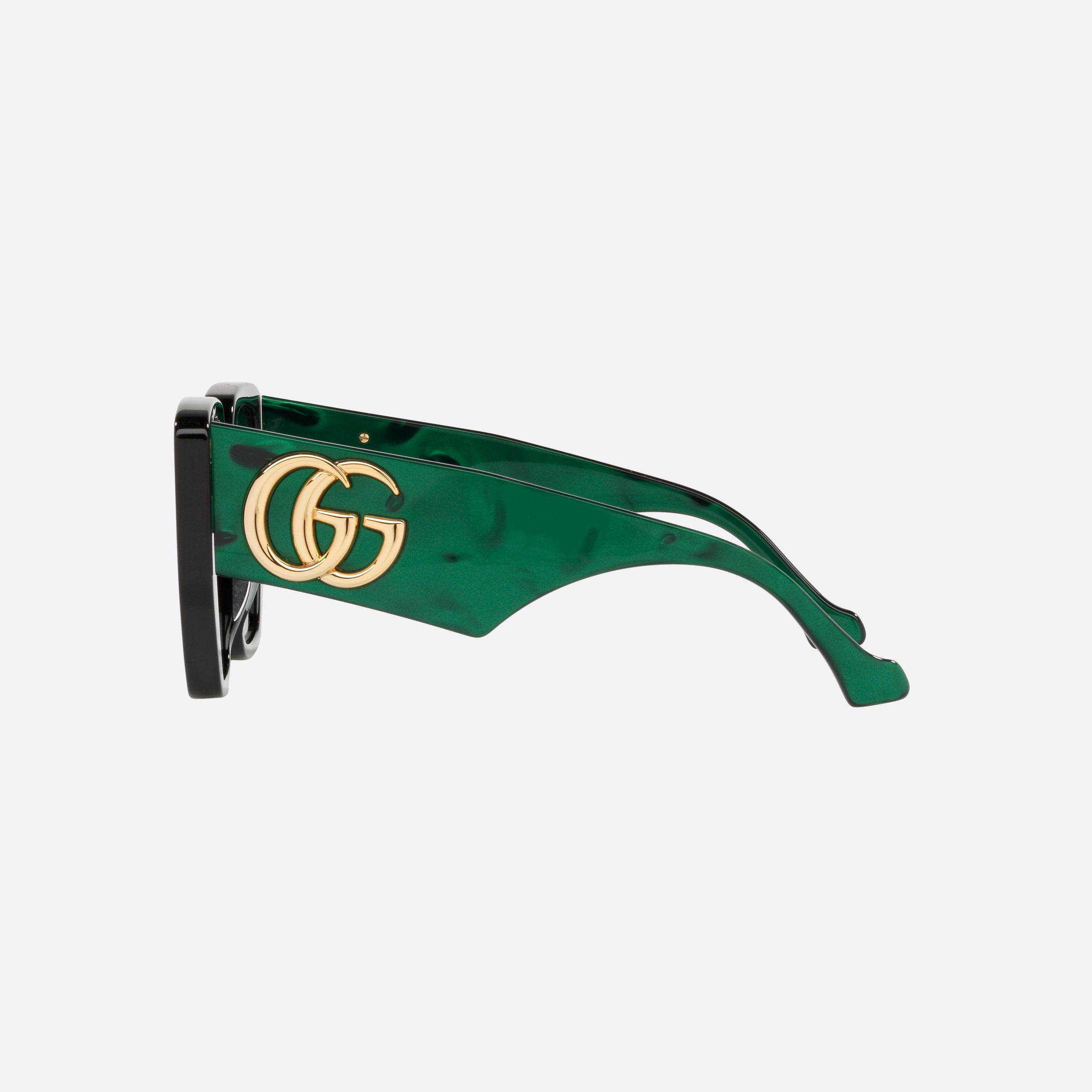 Gucci 54mm Black Rectangle Woman Sunglasses - Detail View