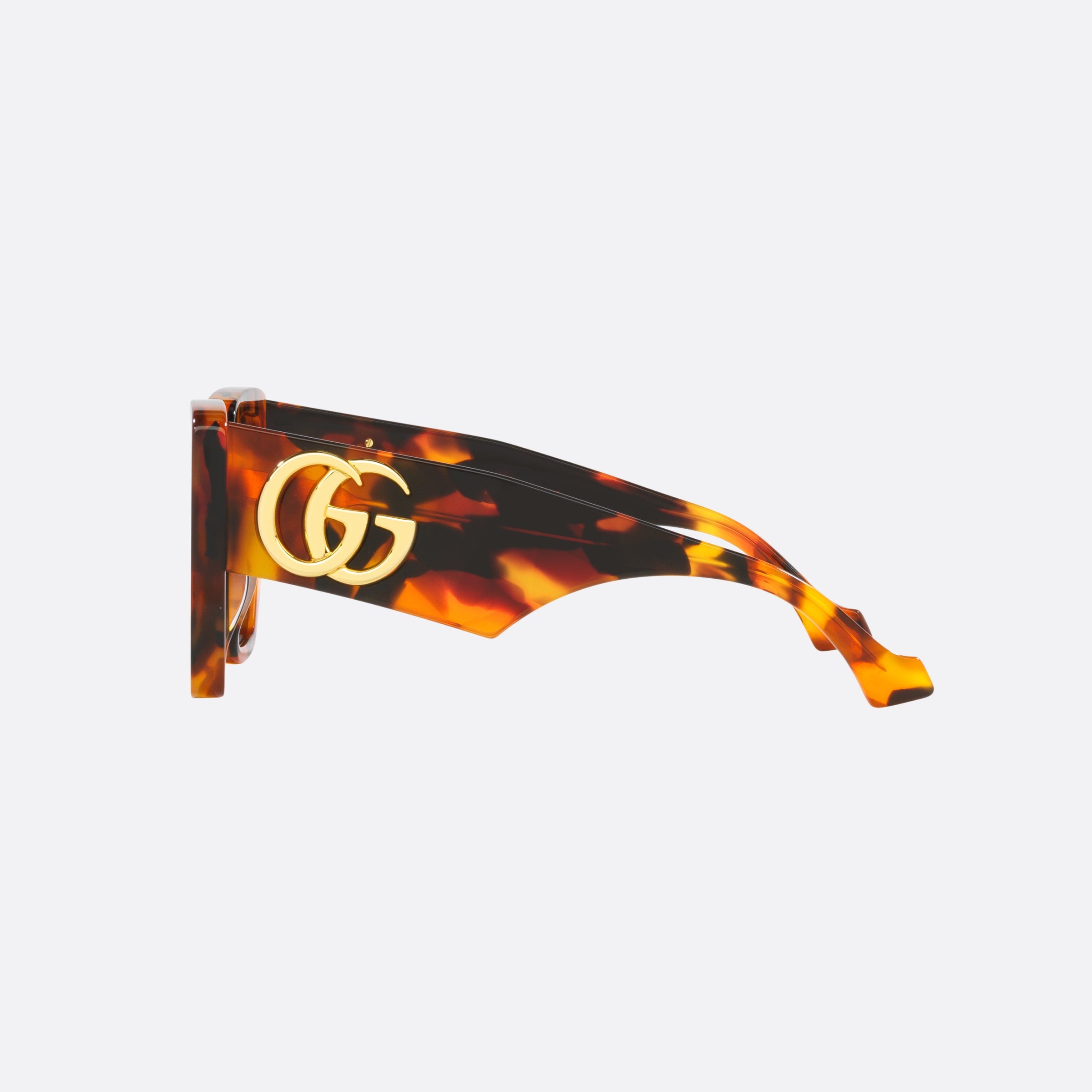 Gucci 54mm Tortoise Rectangle Woman Sunglasses - Detail View