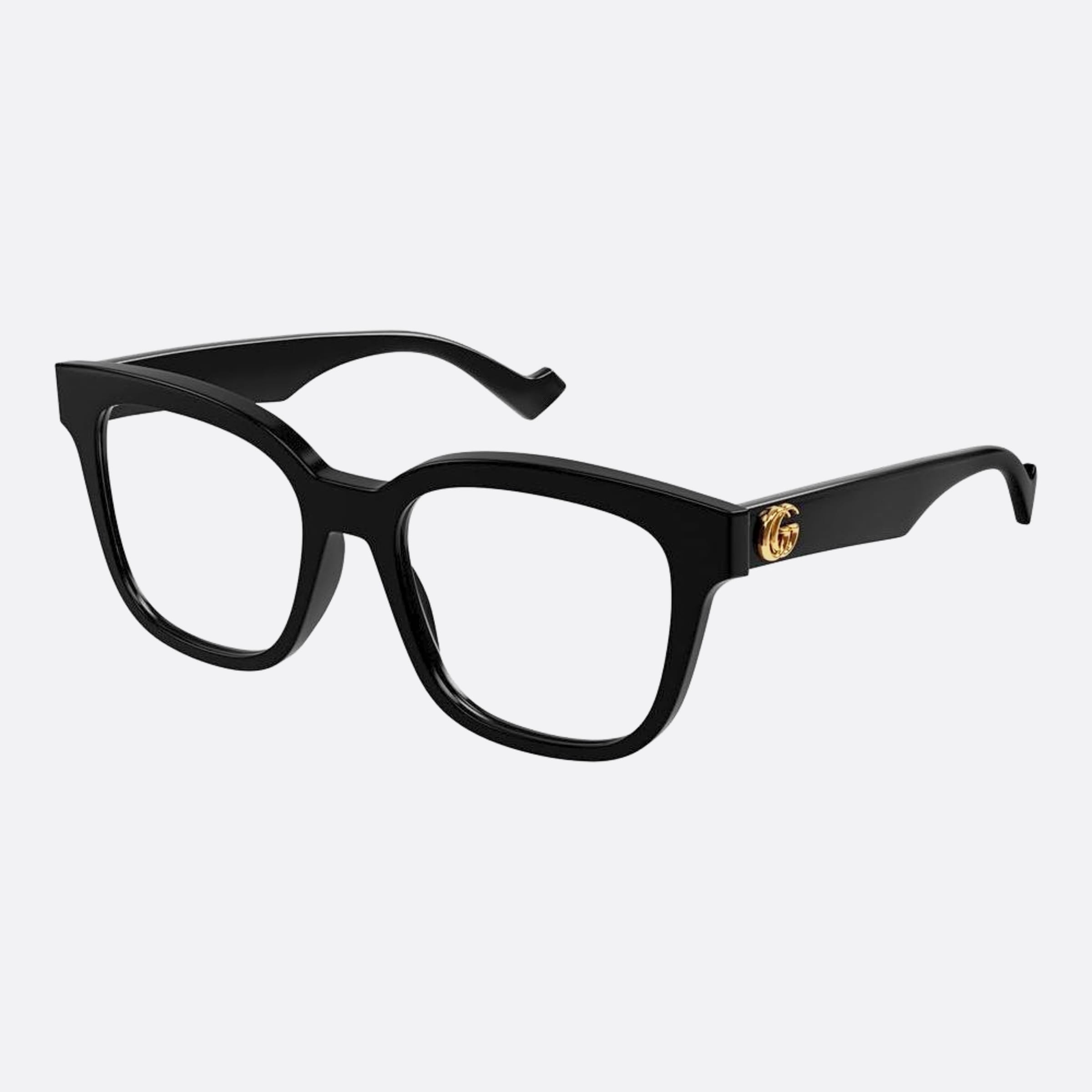 Gucci 52mm Black Geometric Woman Eyeglasses - Side View