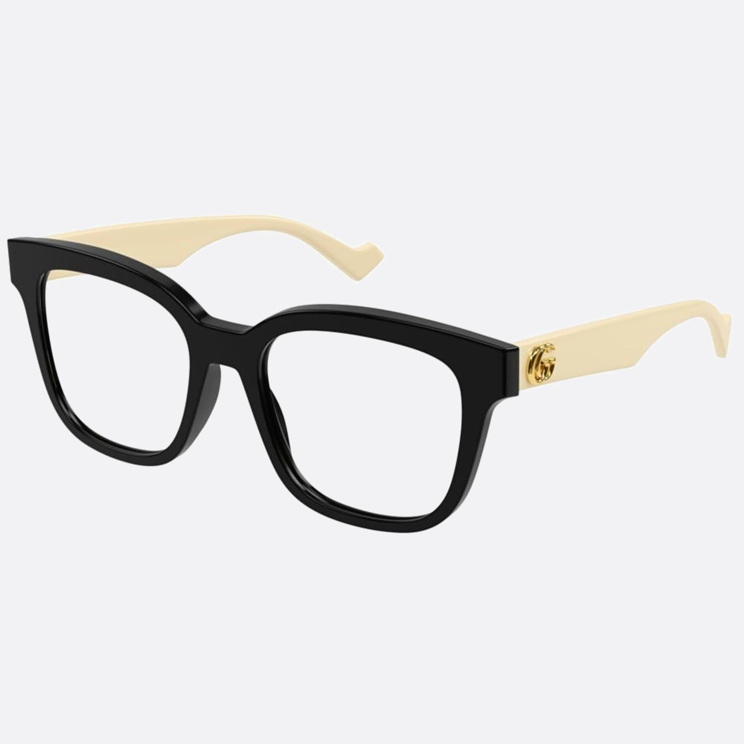 Gucci 52mm Black Geometric Woman Eyeglasses - Side View
