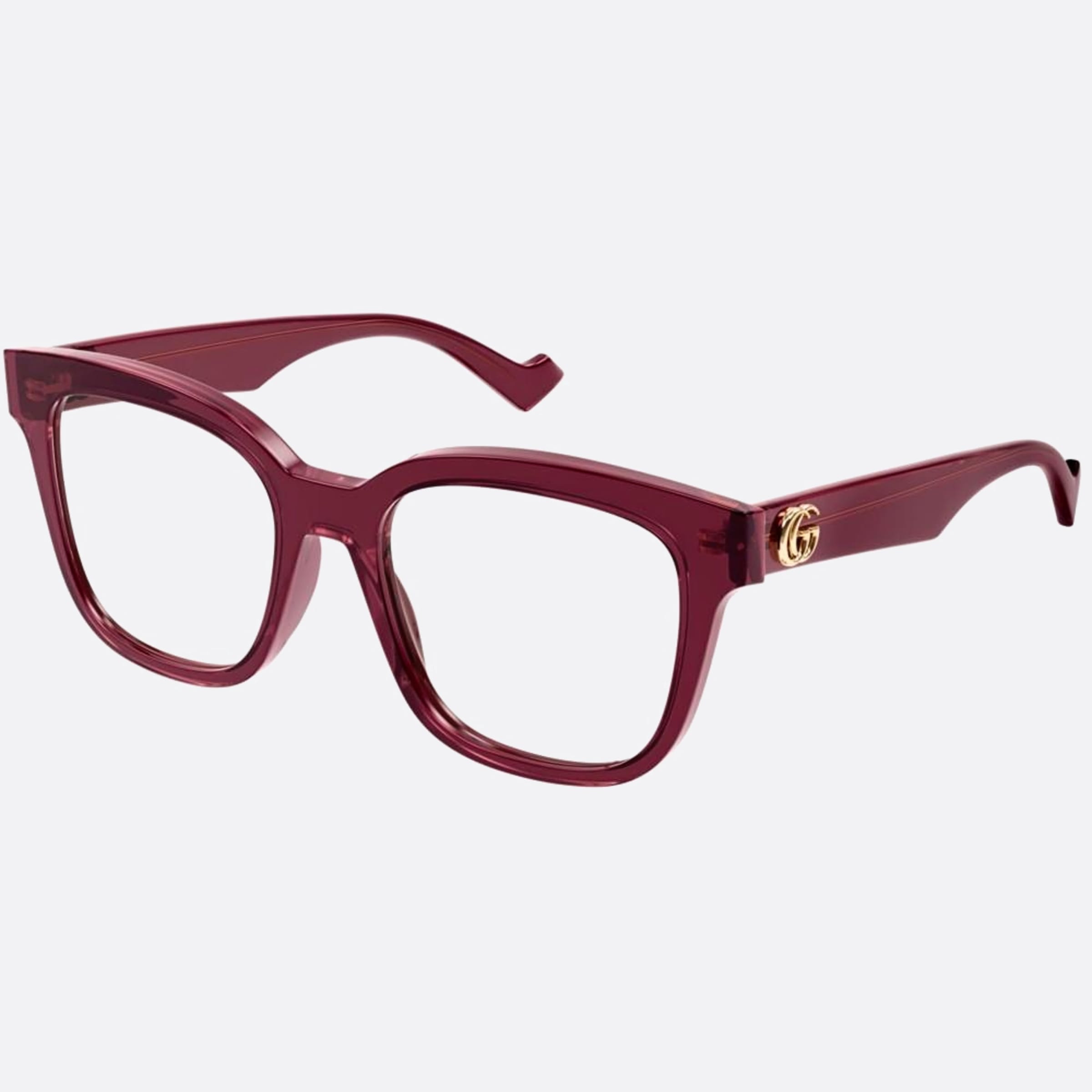 Gucci 52mm Red Geometric Woman Eyeglasses - Side View