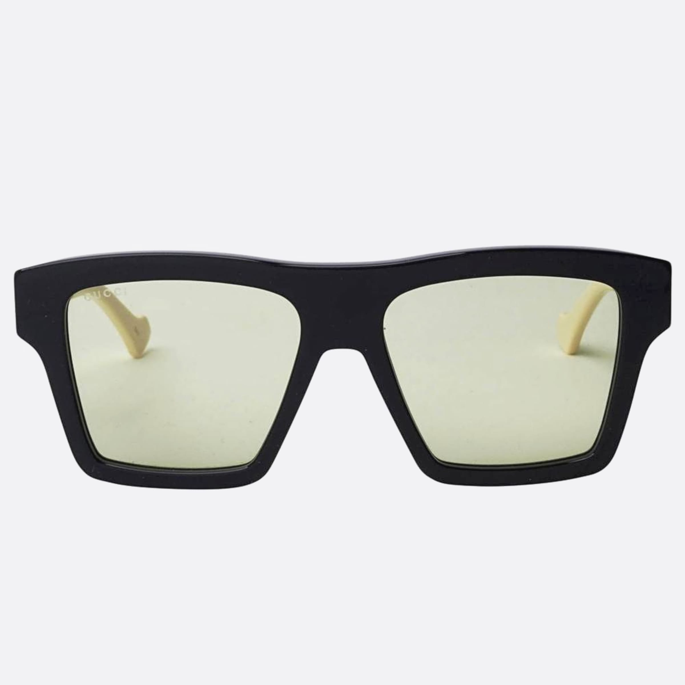Gucci 55mm Black Geometric Men Sunglasses - Main View