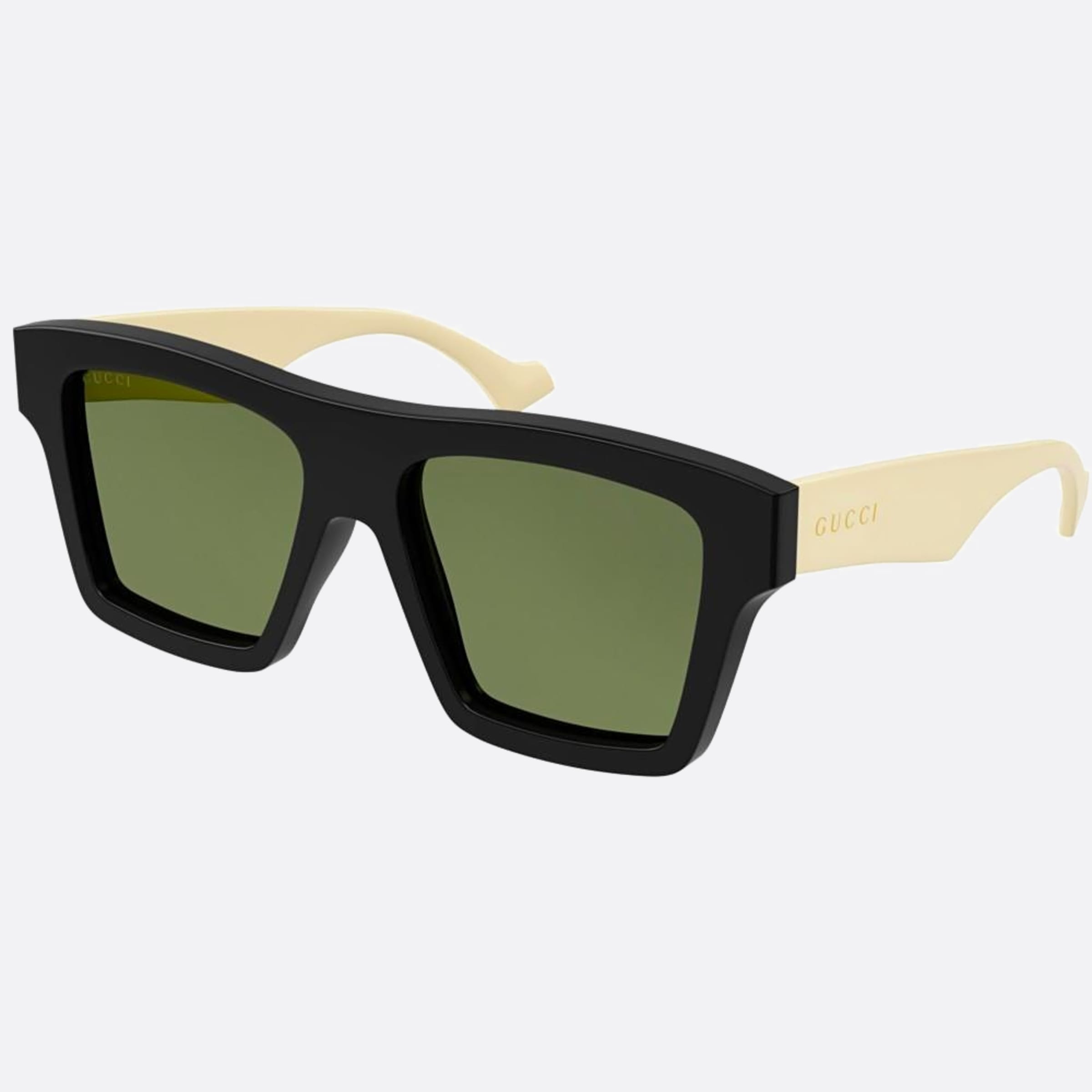 Gucci 55mm Black Geometric Men Sunglasses - Side View