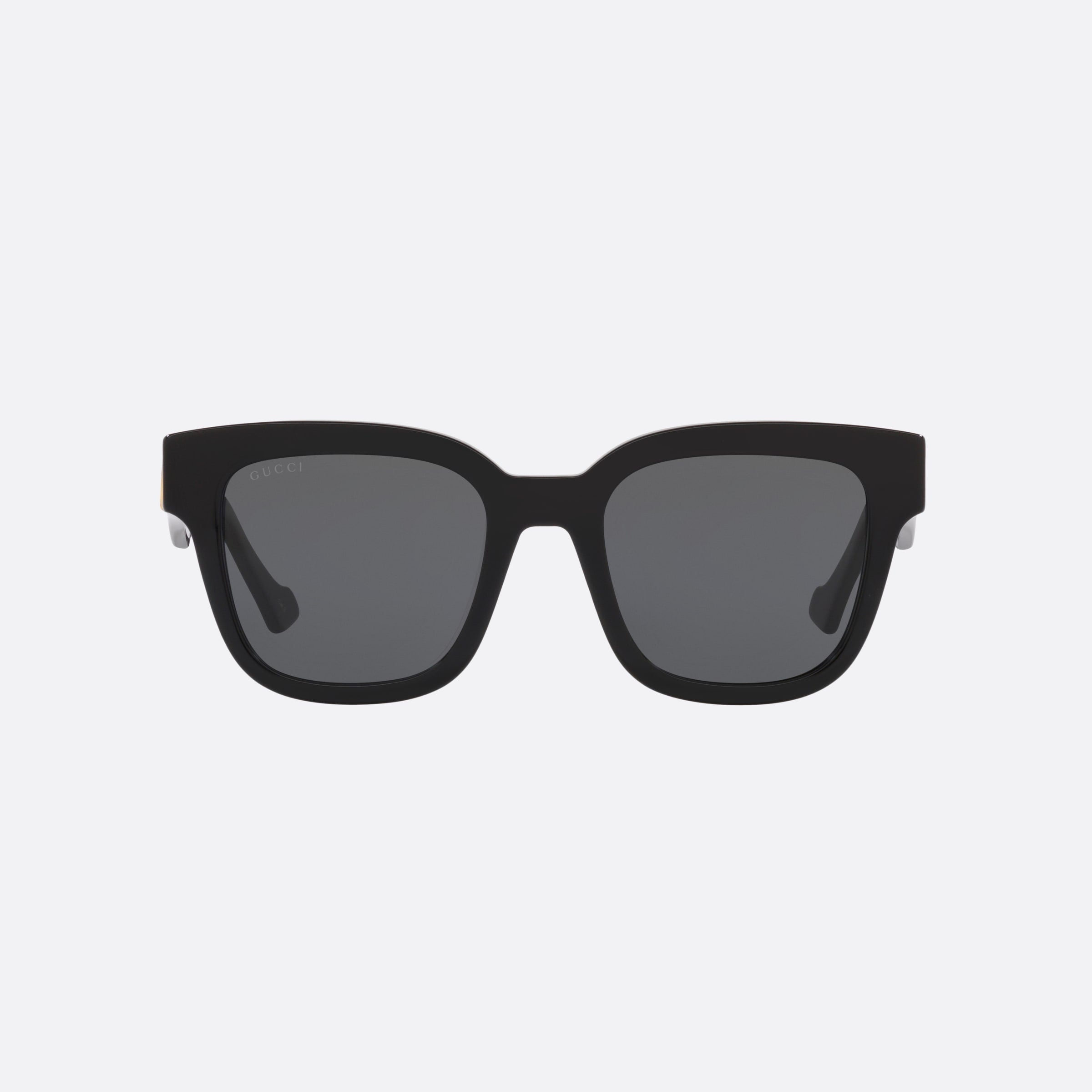 Gucci 52mm Black Rectangle Woman Sunglasses - Side View