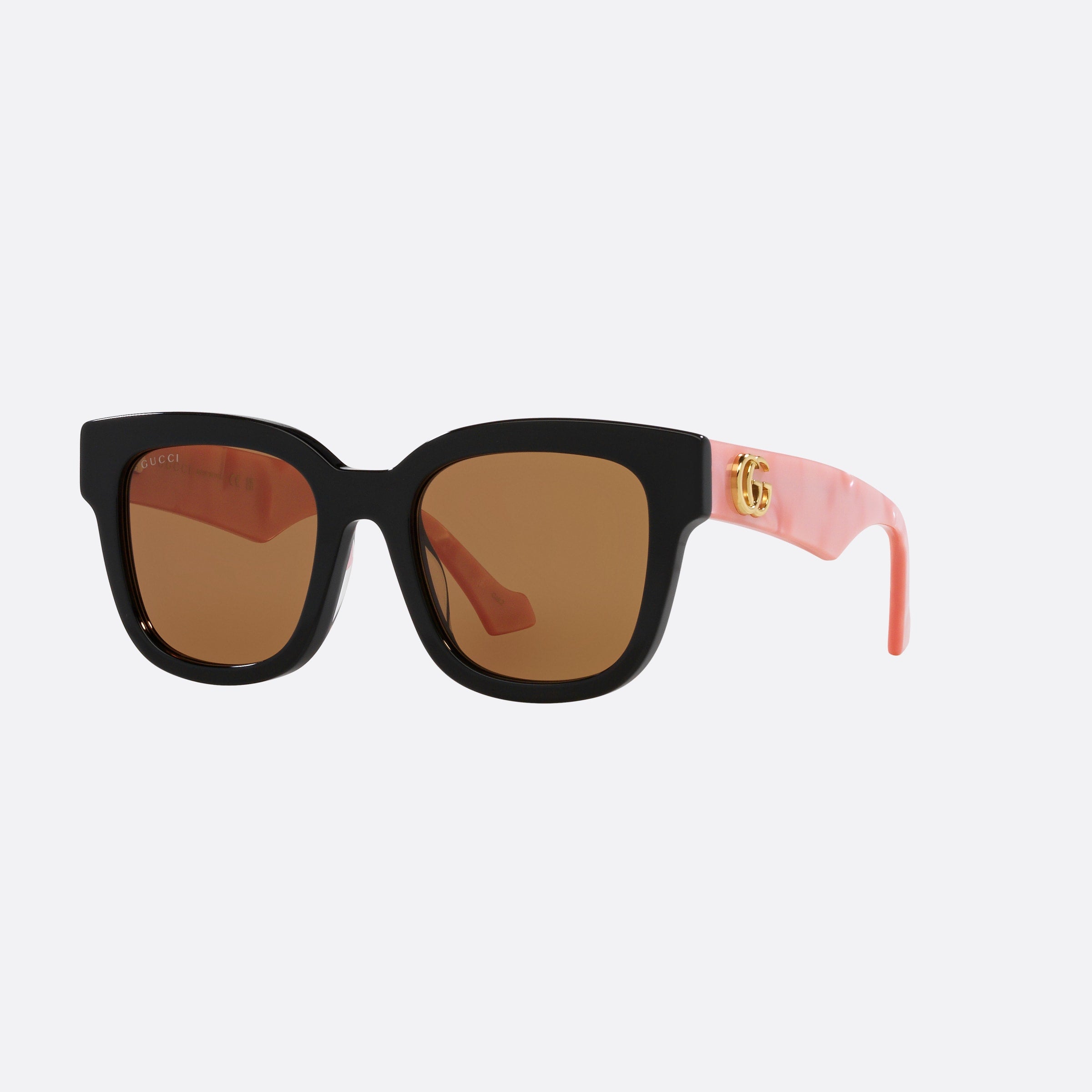 Gucci 52mm Black Rectangle Woman Sunglasses - Main View