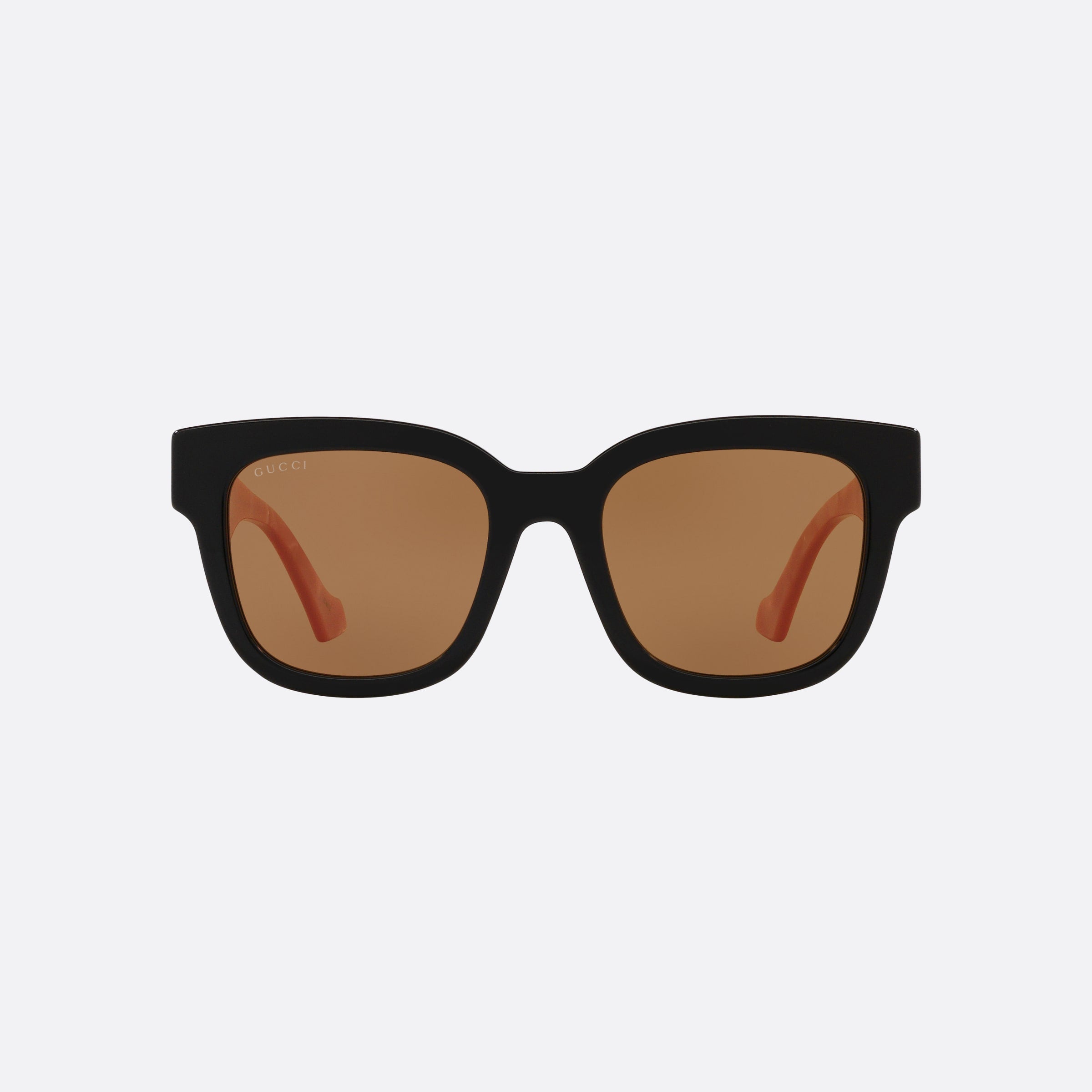 Gucci 52mm Black Rectangle Woman Sunglasses - Side View