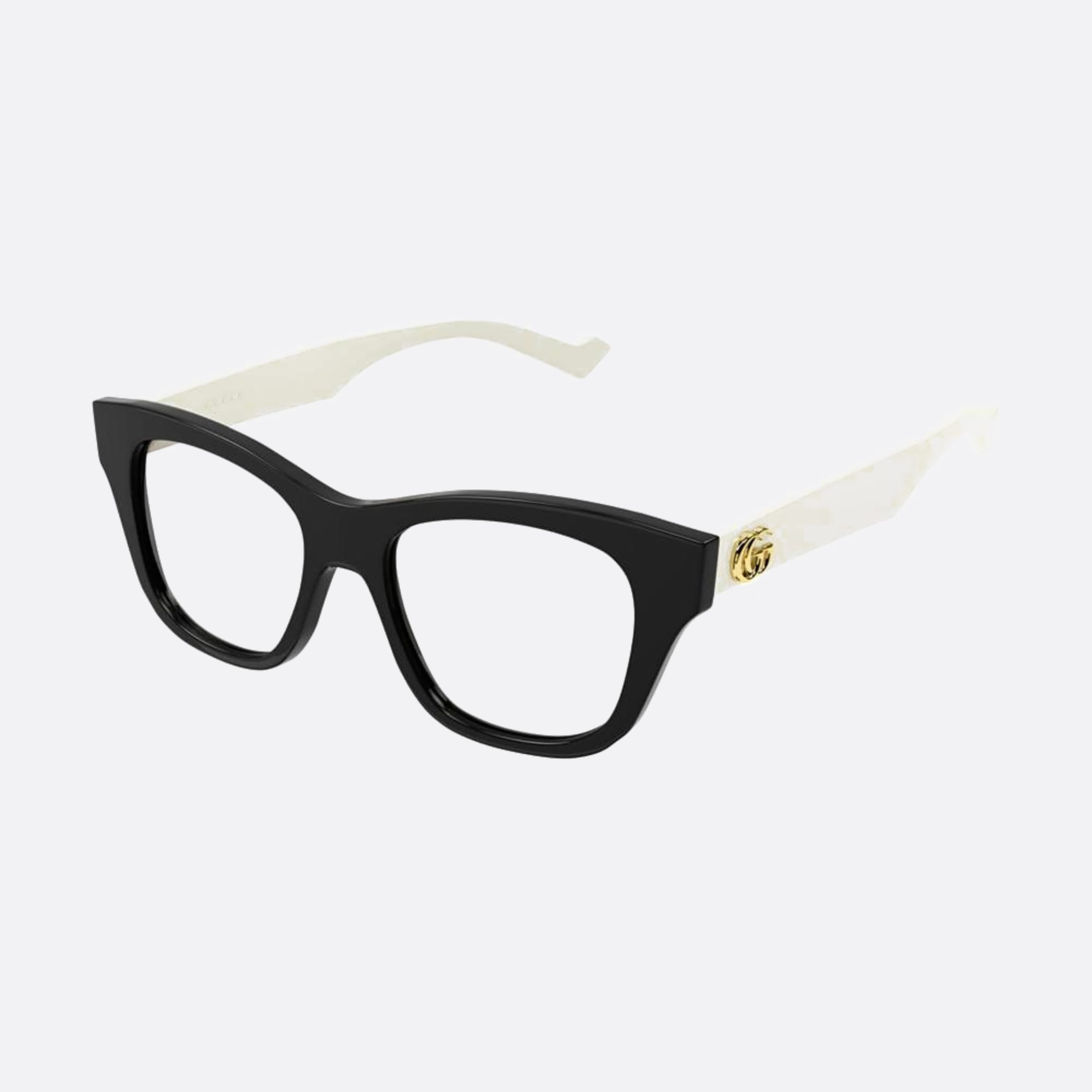 Gucci 52mm Black Geometric Woman Eyeglasses - Side View