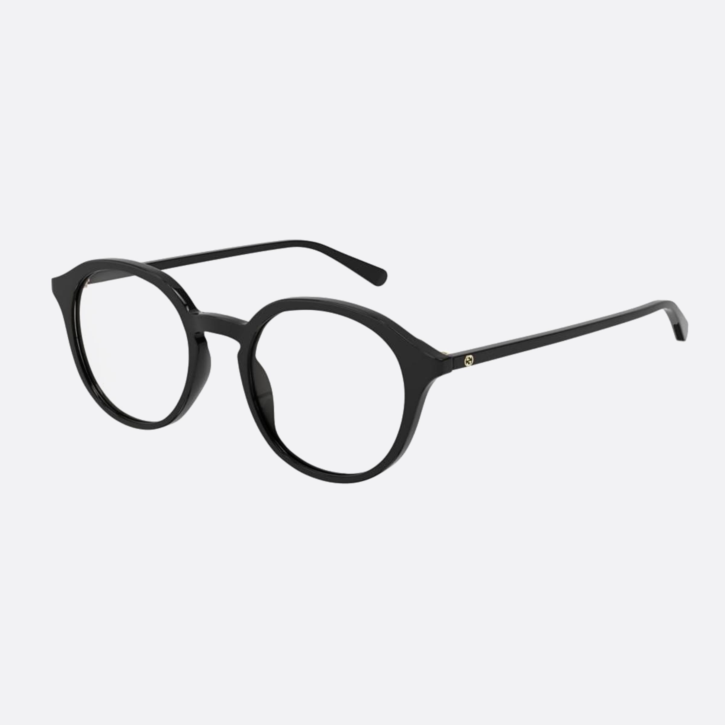 Gucci 51mm Black Round Woman Eyeglasses - Side View