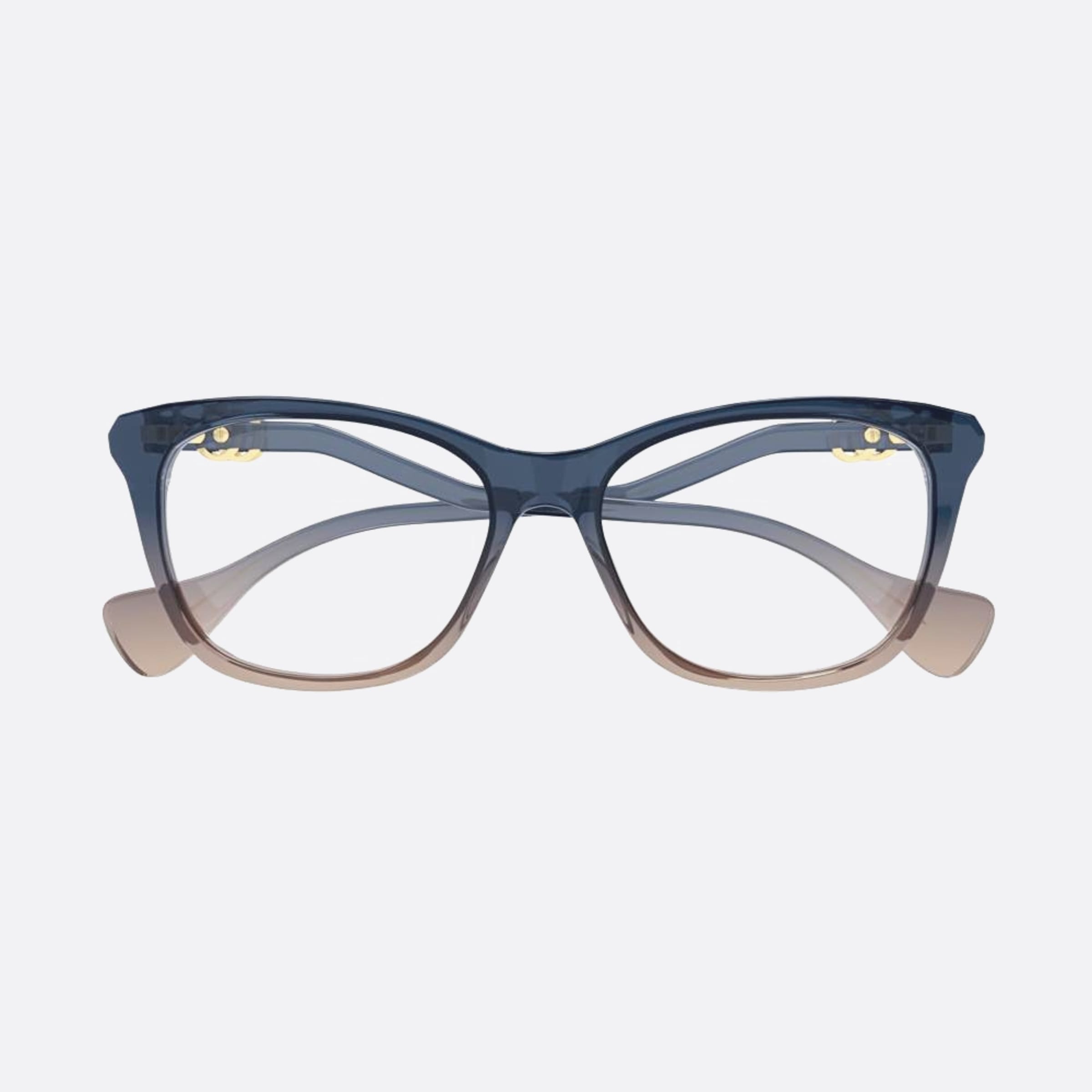 Gucci 54mm Blue Geometric Woman Eyeglasses - Main View
