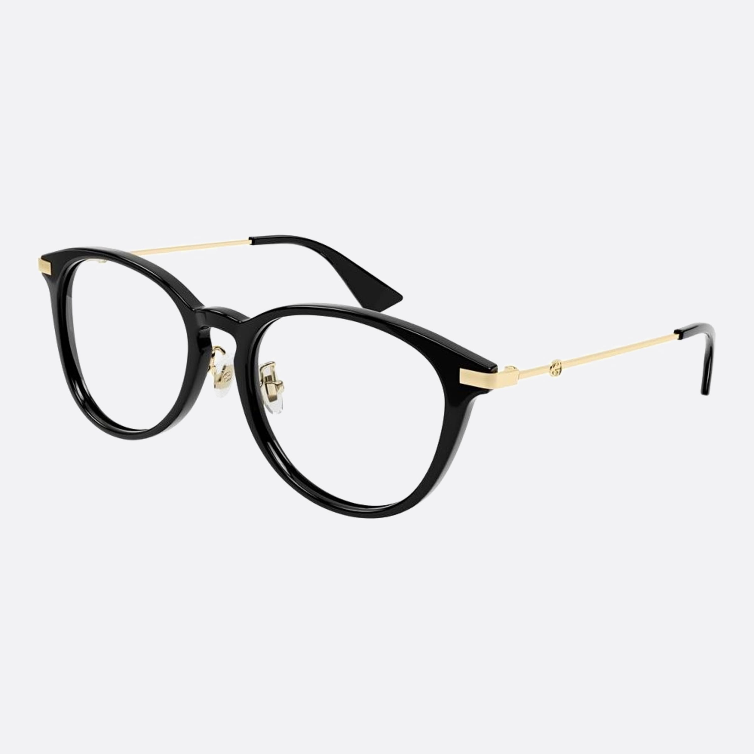 Gucci 53mm Gg1014oa Black Round Women Eyeglasses - Side View