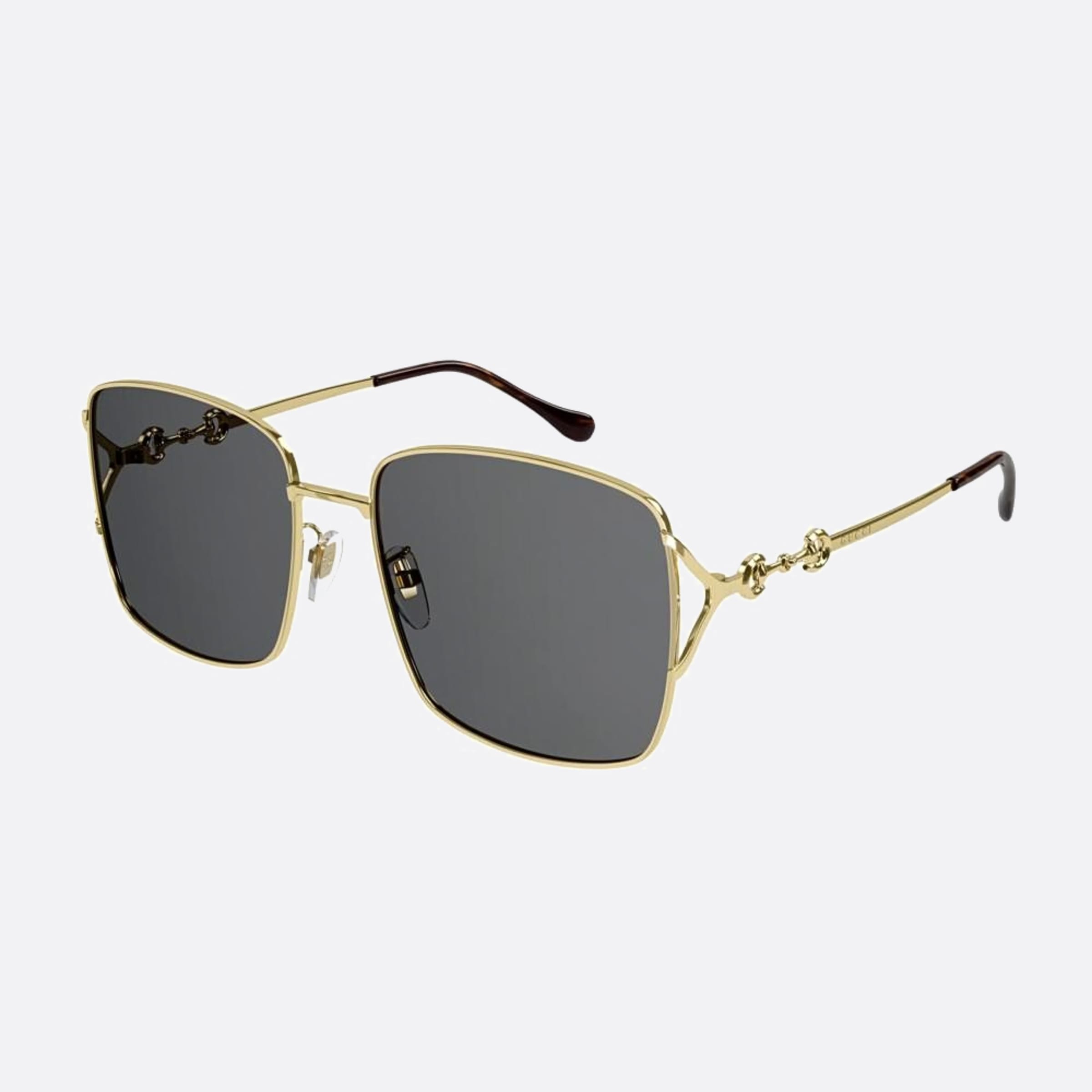 Gucci 58mm Gg1018sk Gold Geometric Women Sunglasses - Side View