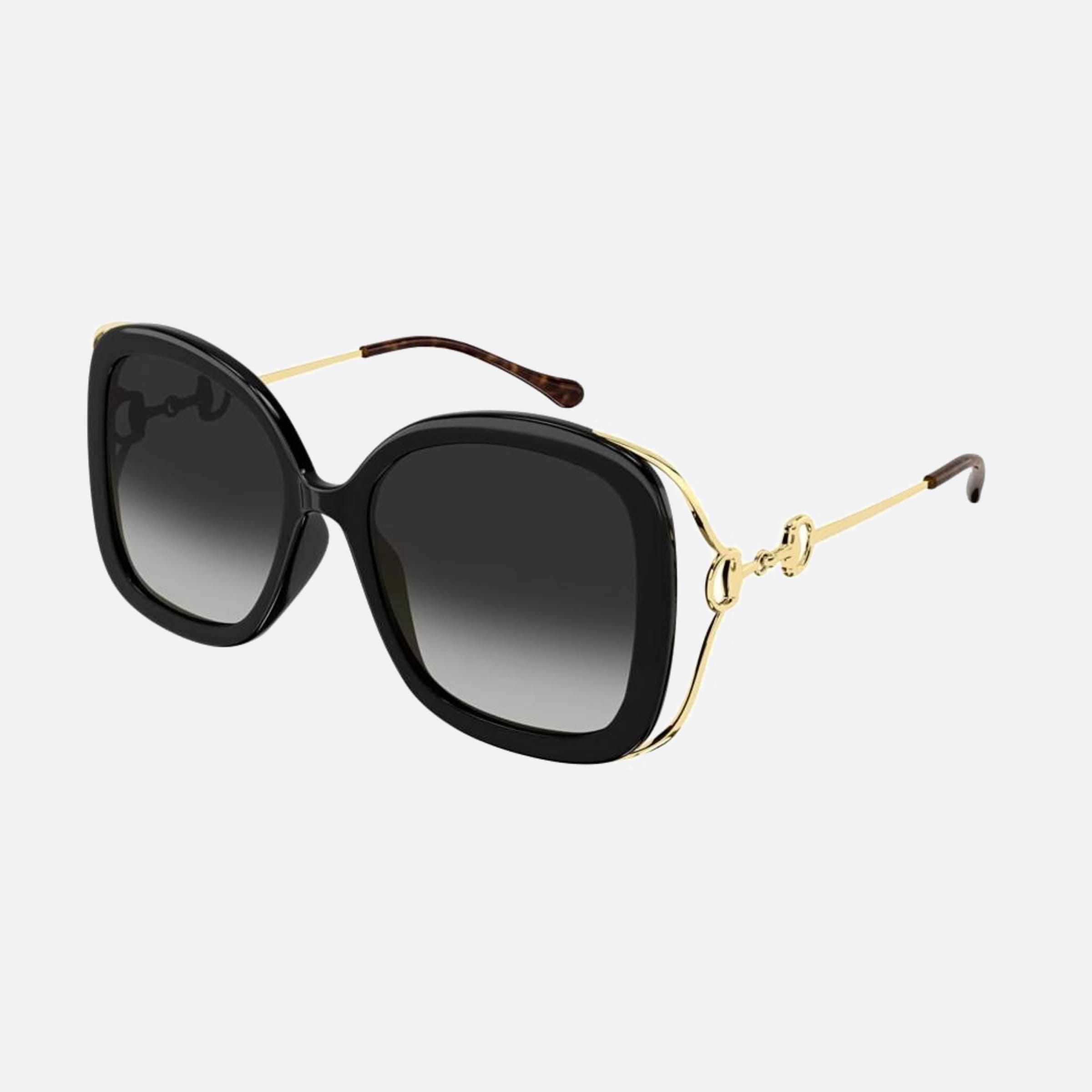 Gucci 56mm Black Oversize Woman Sunglasses - Side View