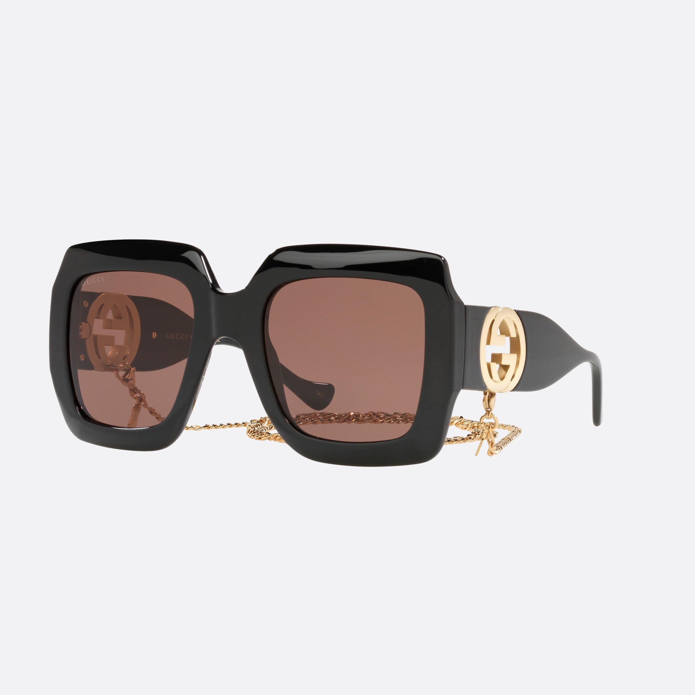 Gucci 54mm Black Rectangle Women Sunglasses - Main View