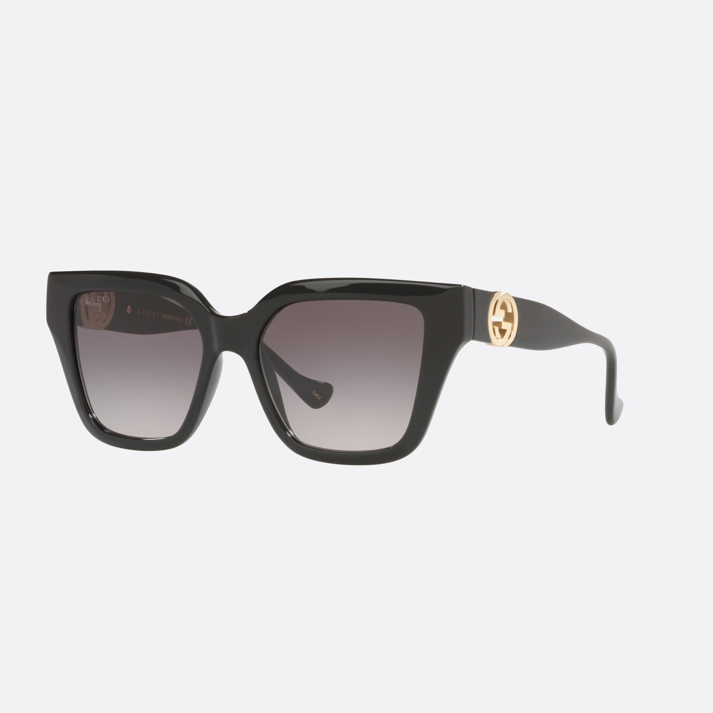 Gucci 54mm Black Rectangle Woman Sunglasses - Main View
