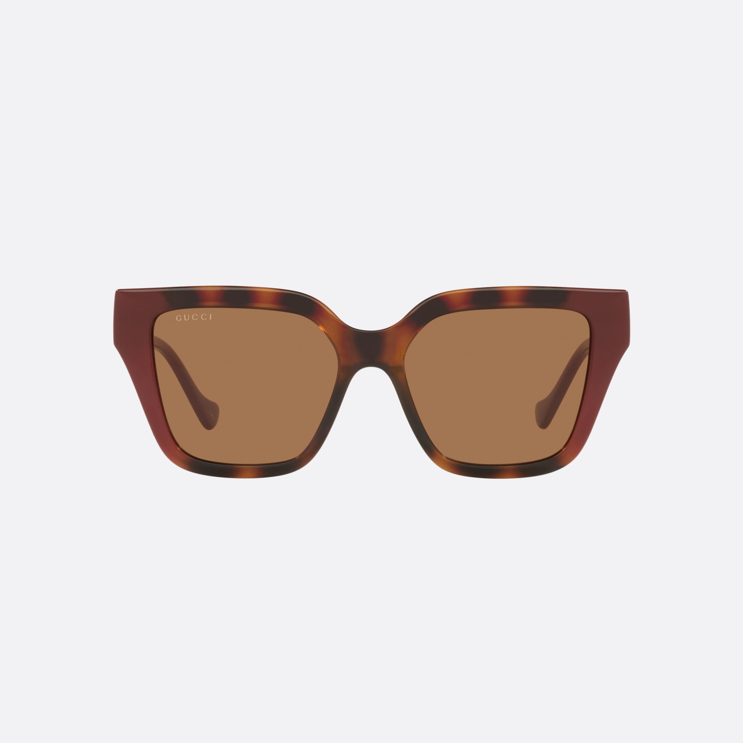 Gucci 54mm Brown Rectangle Woman Sunglasses - Side View