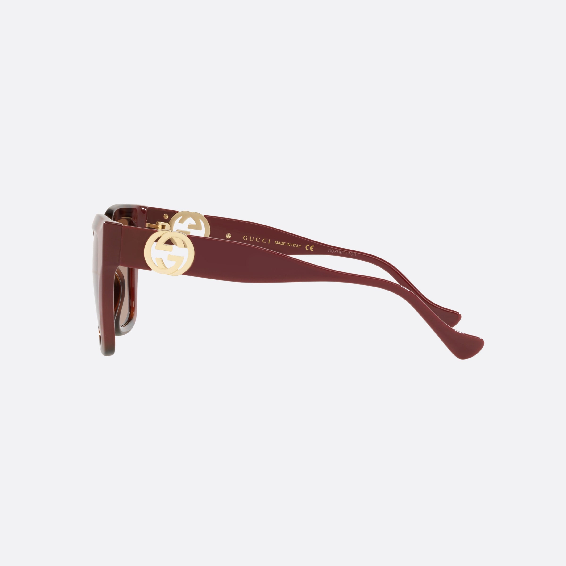 Gucci 54mm Brown Rectangle Woman Sunglasses - Detail View