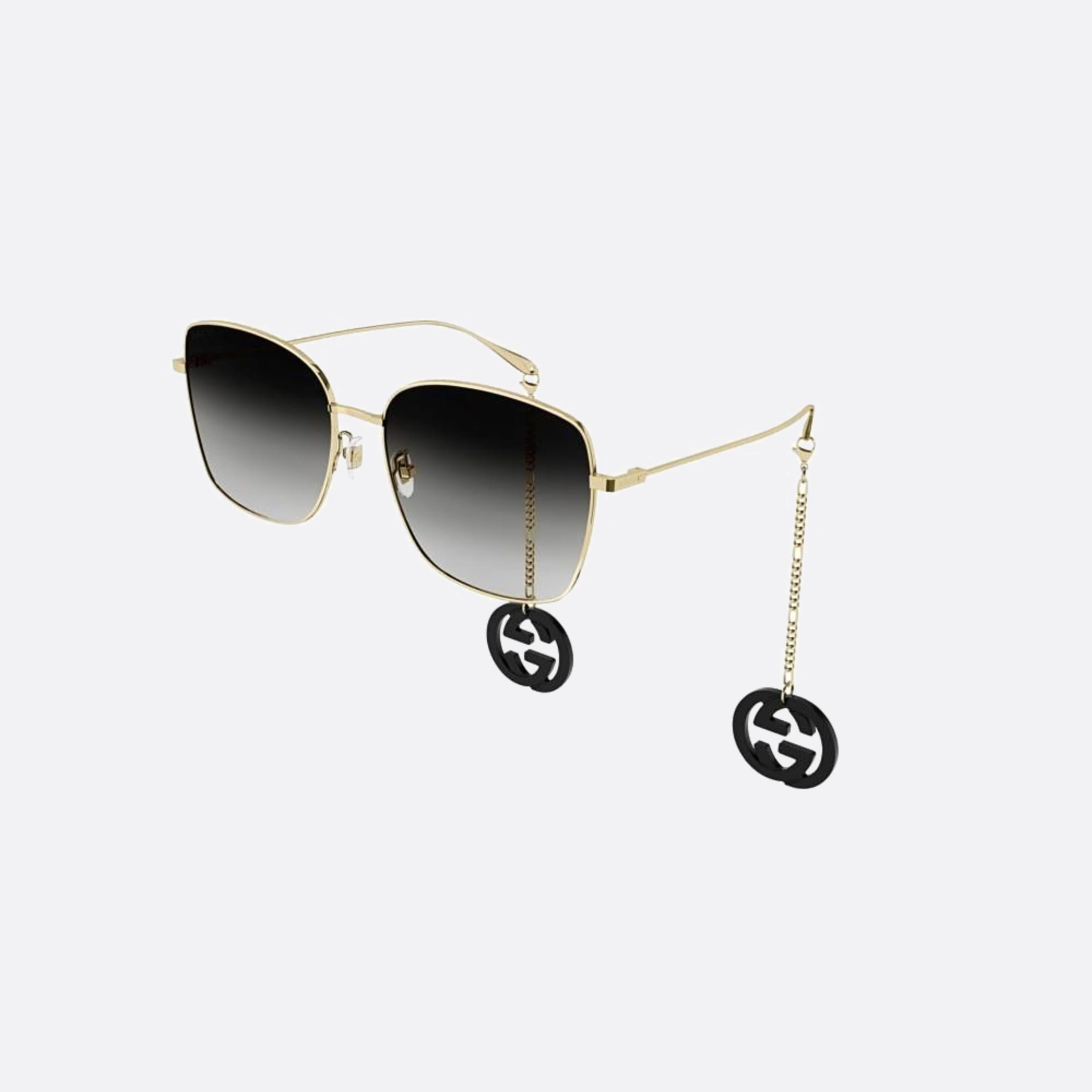Gucci 60mm Gg1030sk Gold Geometric Women Sunglasses - Side View