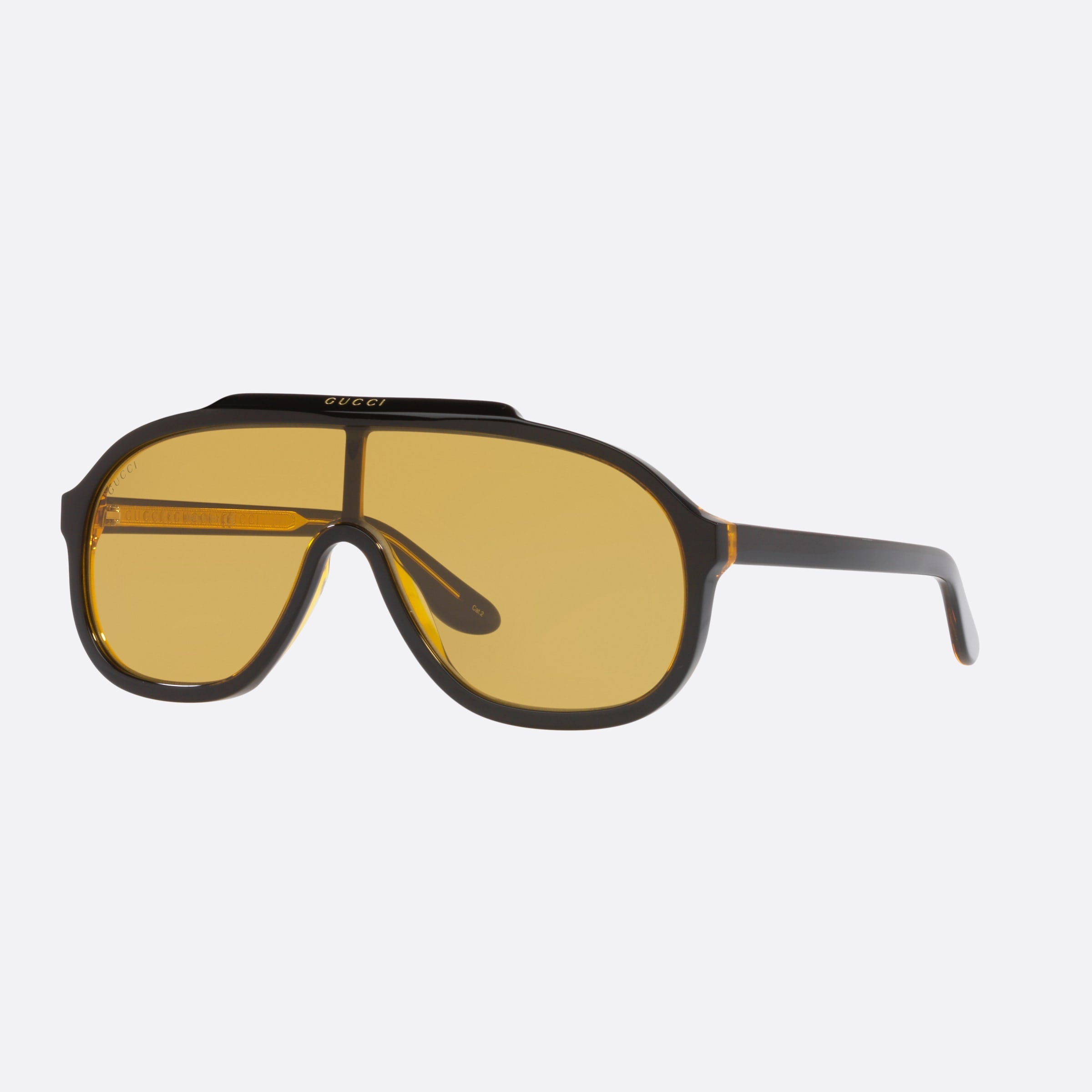 Gucci 99mm Black Pilot Men Sunglasses - Main View