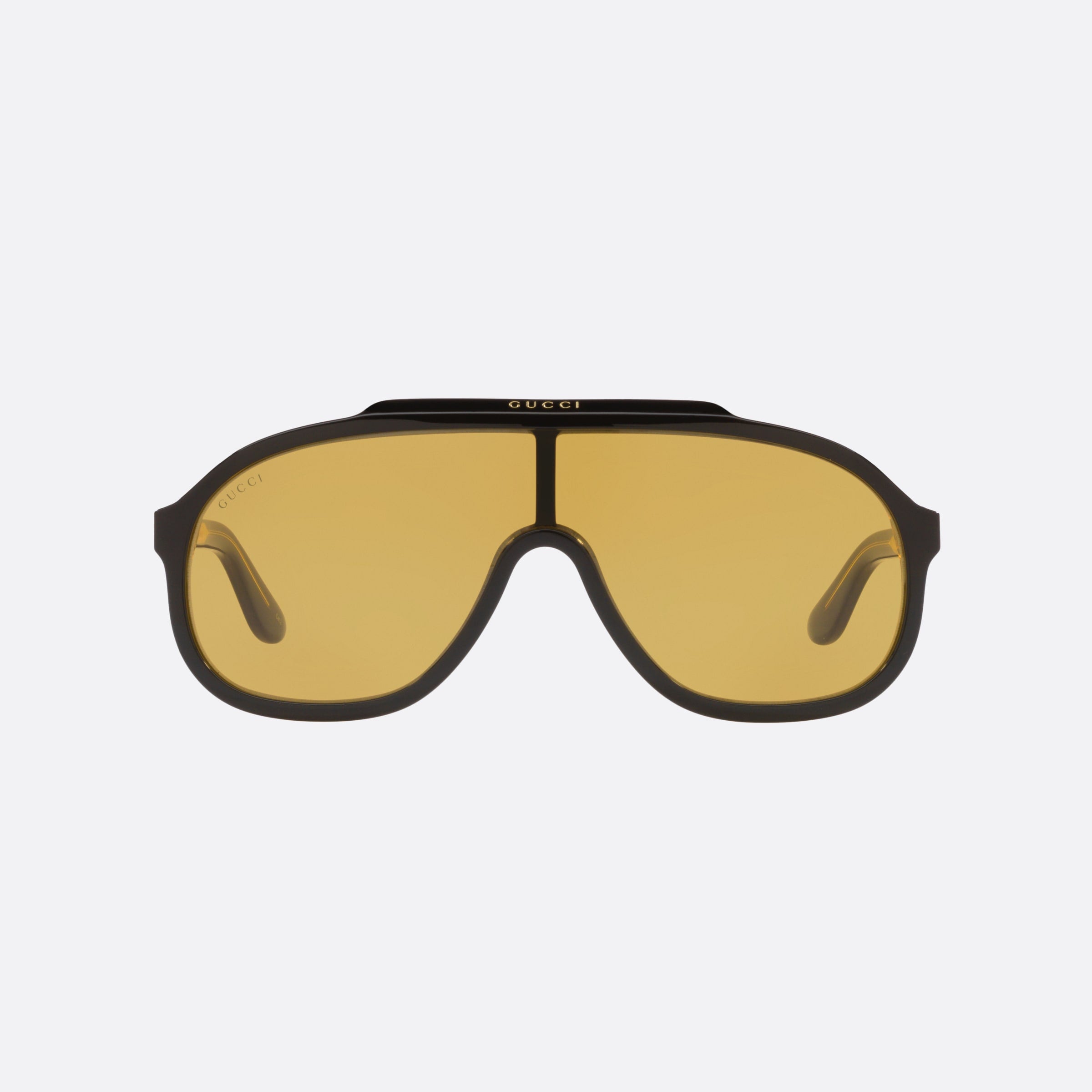 Gucci 99mm Black Pilot Men Sunglasses - Side View