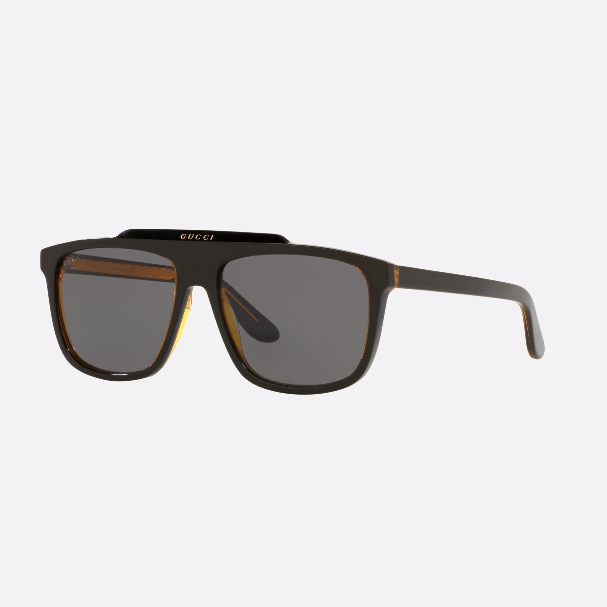 Gucci 58mm Black Pilot Man Sunglasses - Main View