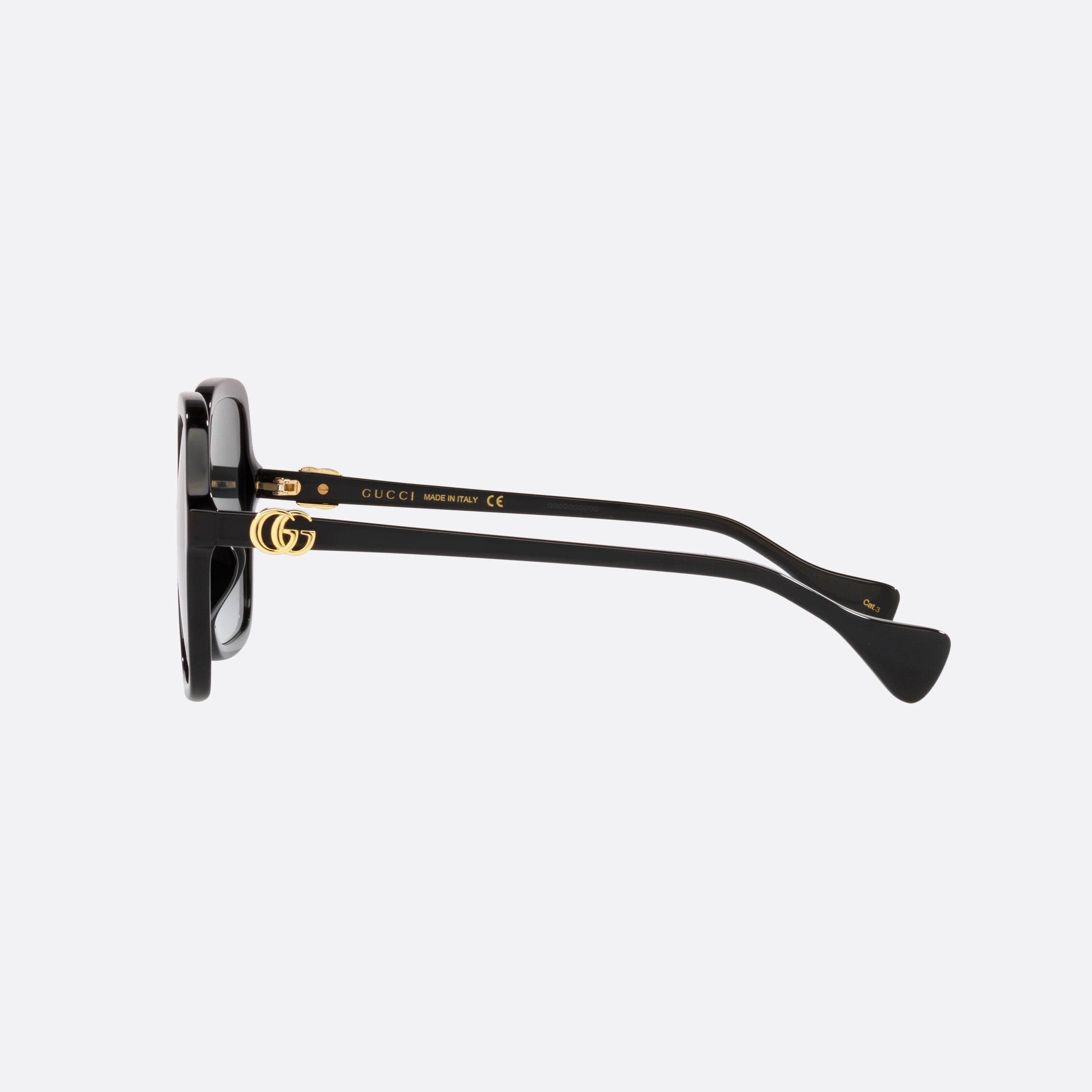 Gucci 56mm Gg1072sa Black Rectangle Women Sunglasses - Detail View