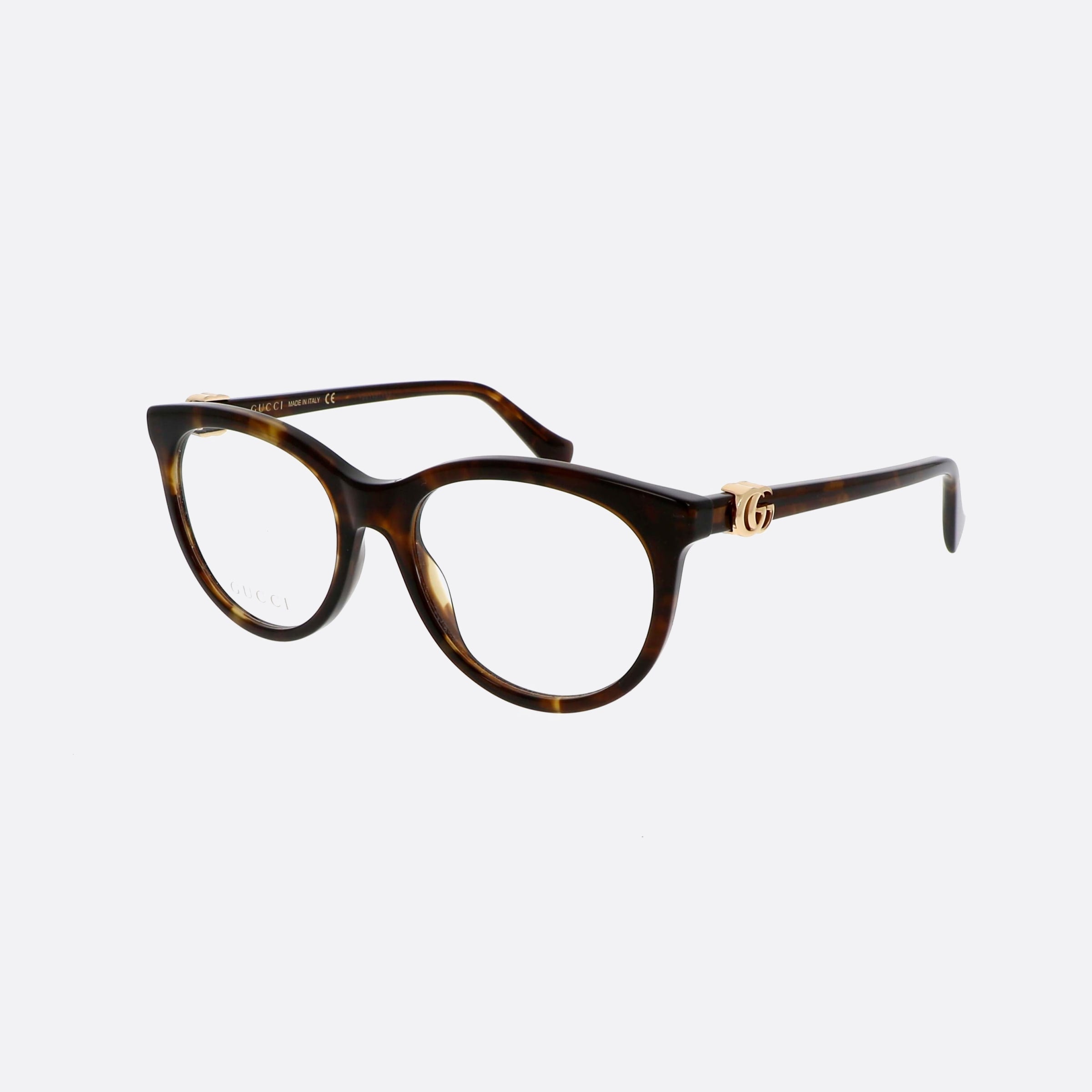 Gucci 53mm Havana Round Woman Eyeglasses - Main View