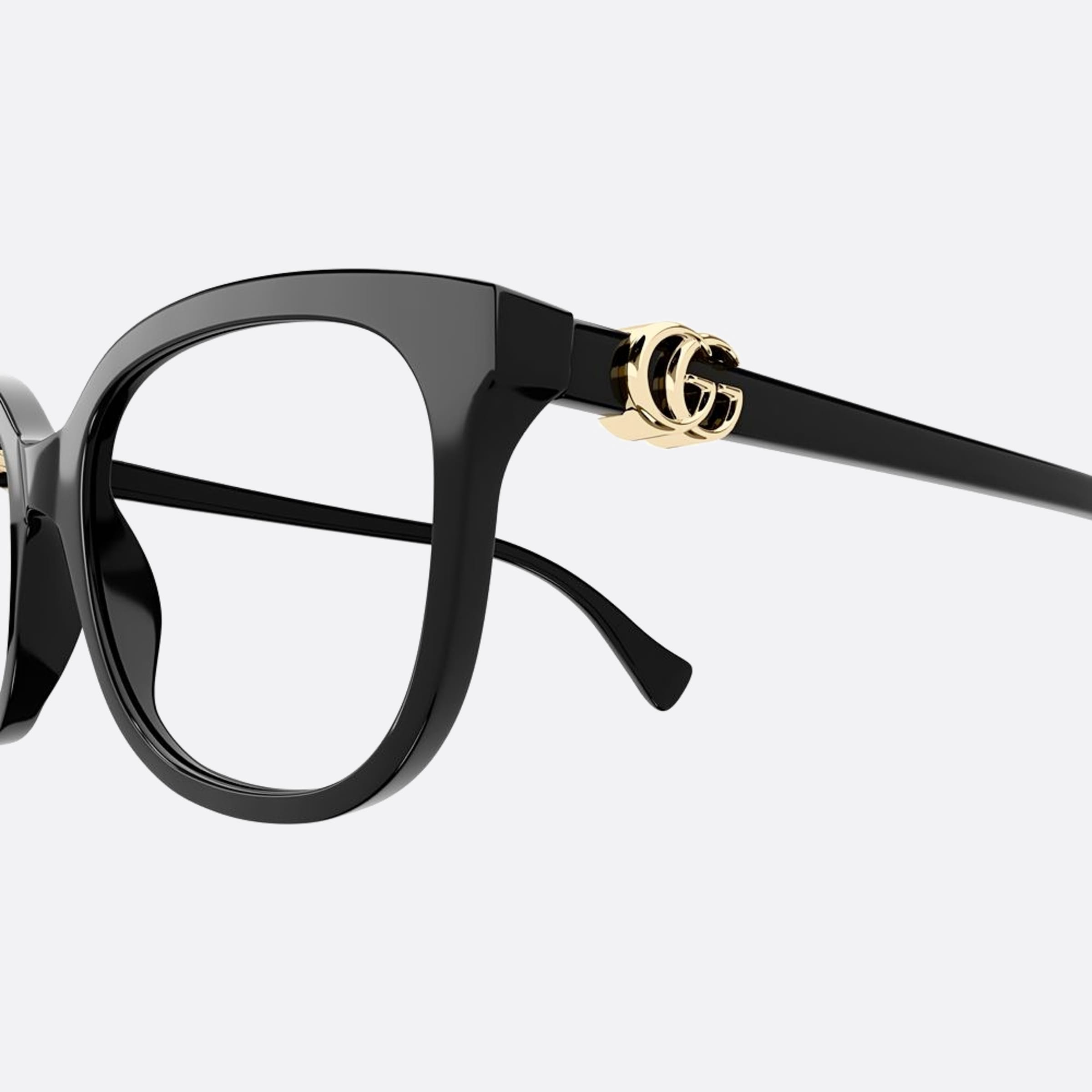 Gucci 54mm Black Geometric Woman Eyeglasses - Detail View