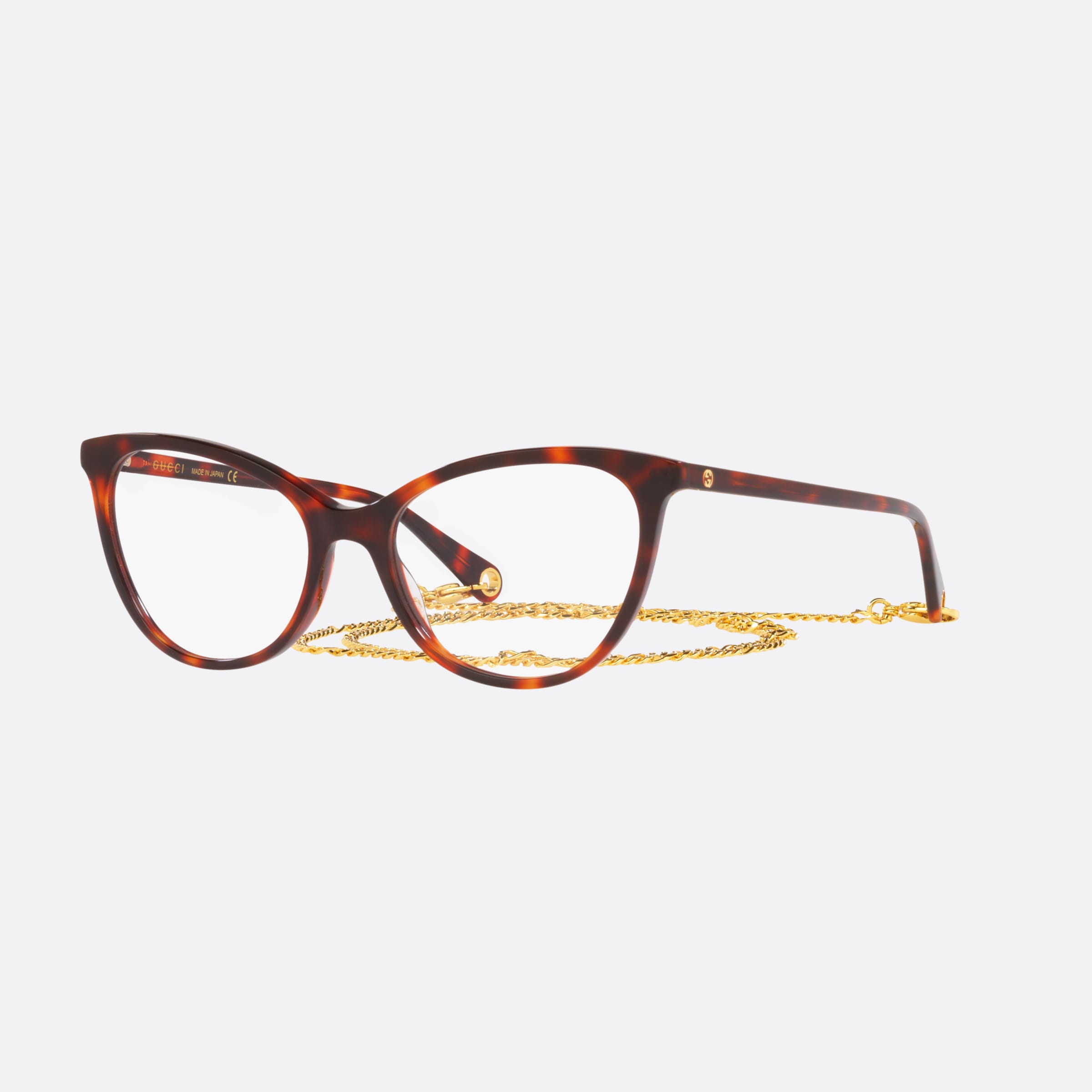 Gucci 54mm Havana Cat Eye Women Eyeglasses - Main View
