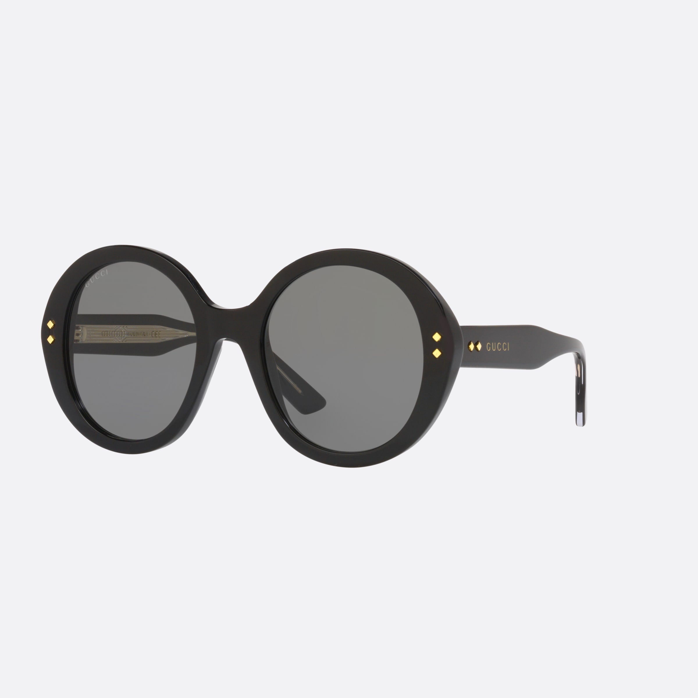 Gucci 54mm Black Round Woman Sunglasses - Main View