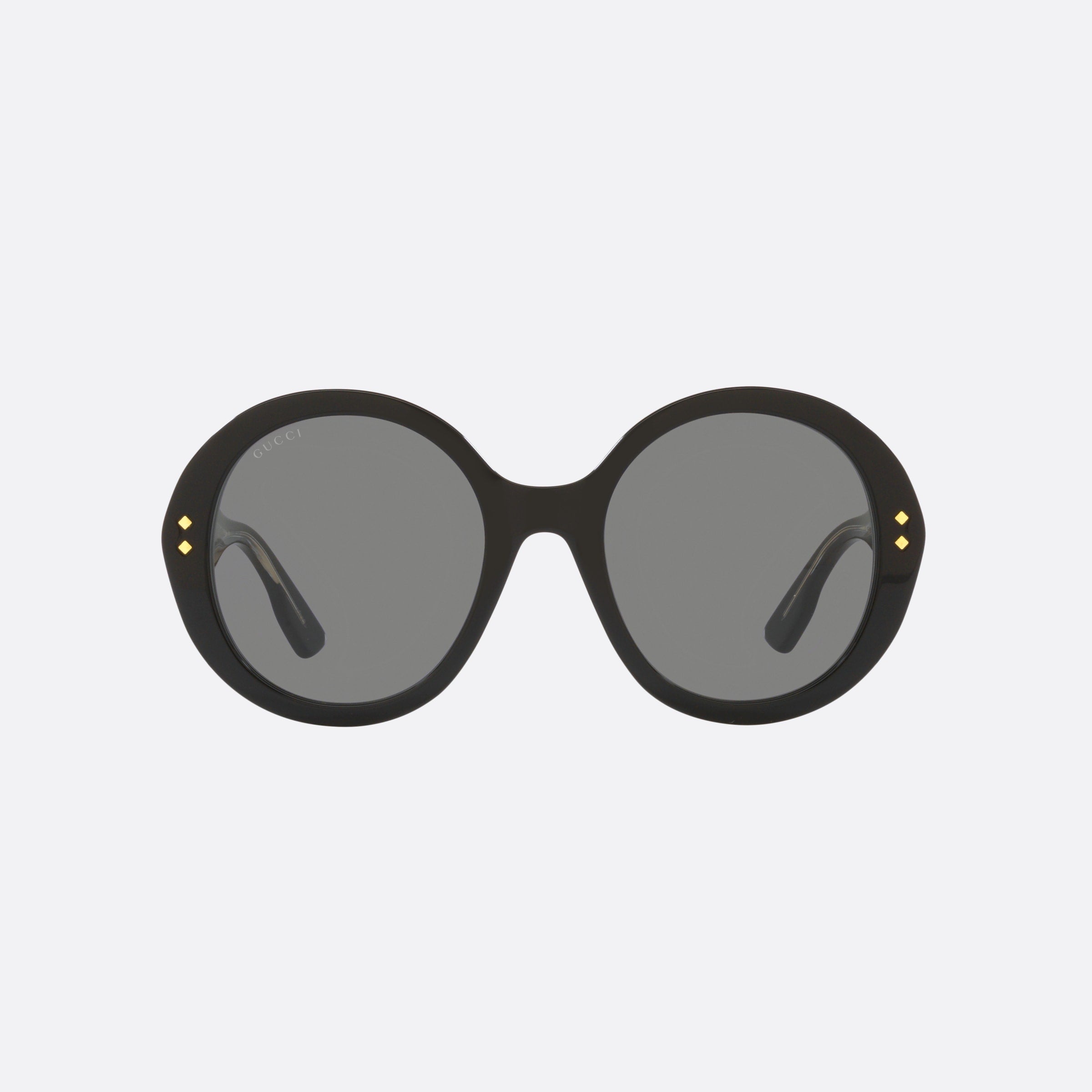 Gucci 54mm Black Round Woman Sunglasses - Side View