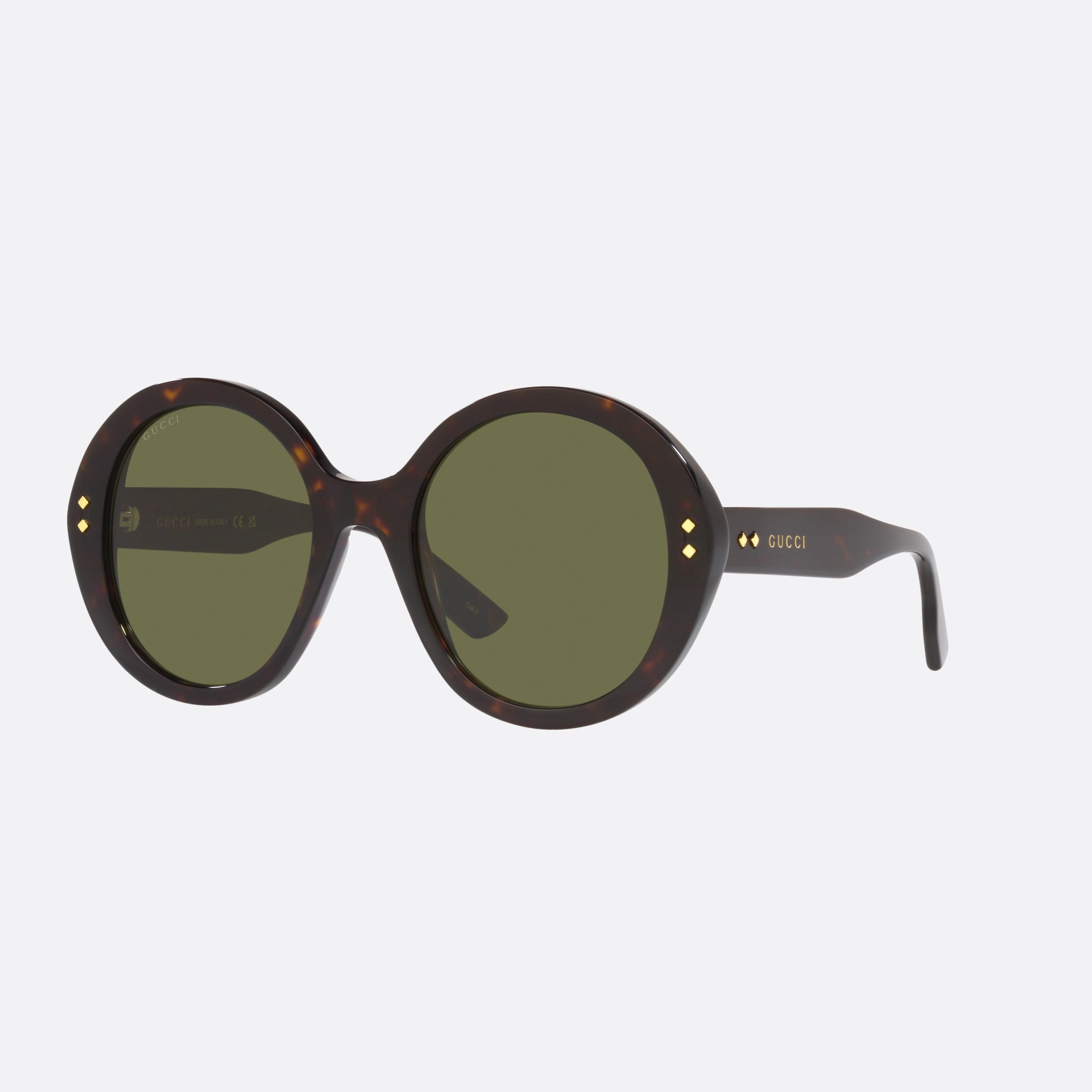 Gucci 54mm Brown Round Woman Sunglasses - Main View