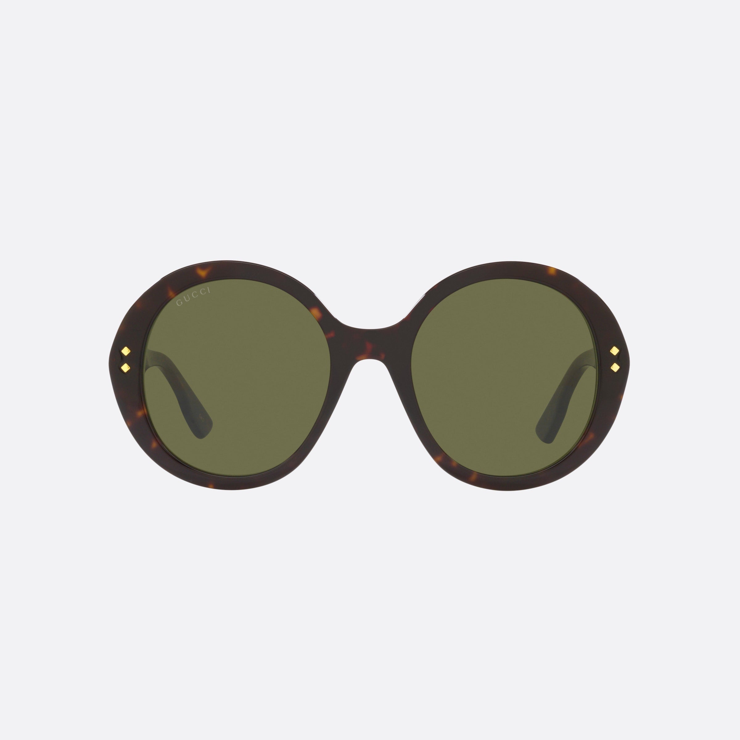Gucci 54mm Brown Round Woman Sunglasses - Side View