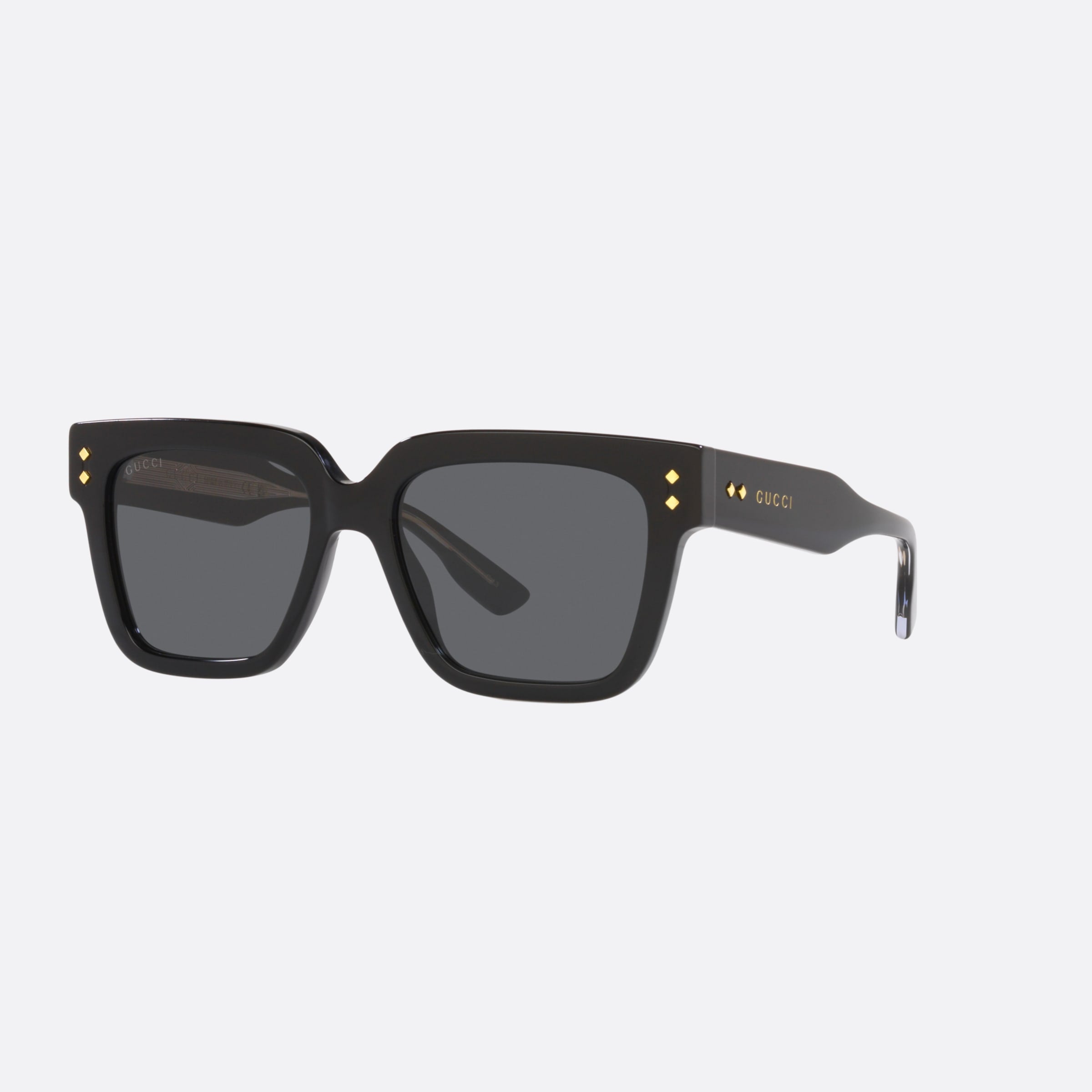 Gucci 54mm Black Rectangular Man Sunglasses - Main View