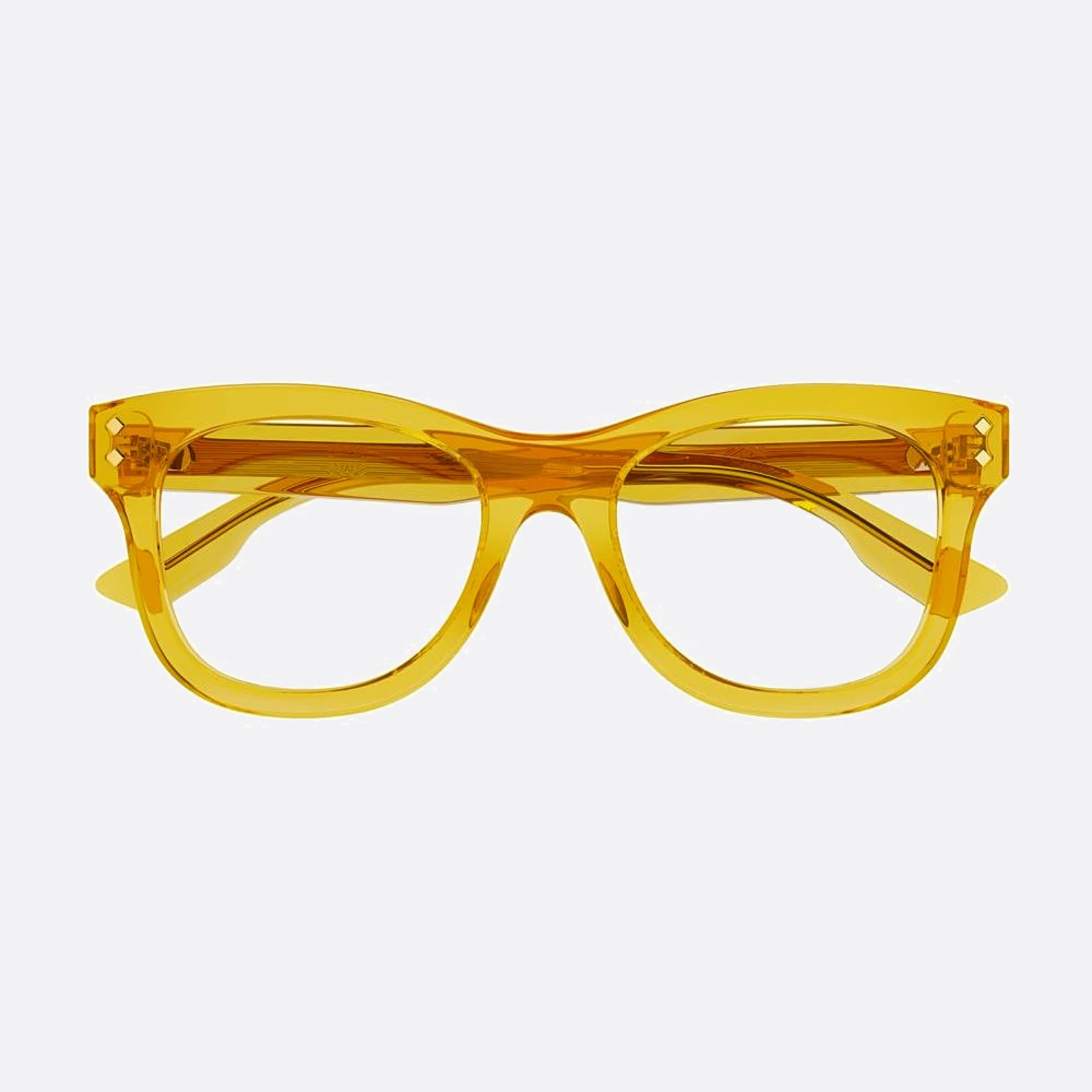 Gucci 53mm Yellow Geometric Woman Eyeglasses - Main View