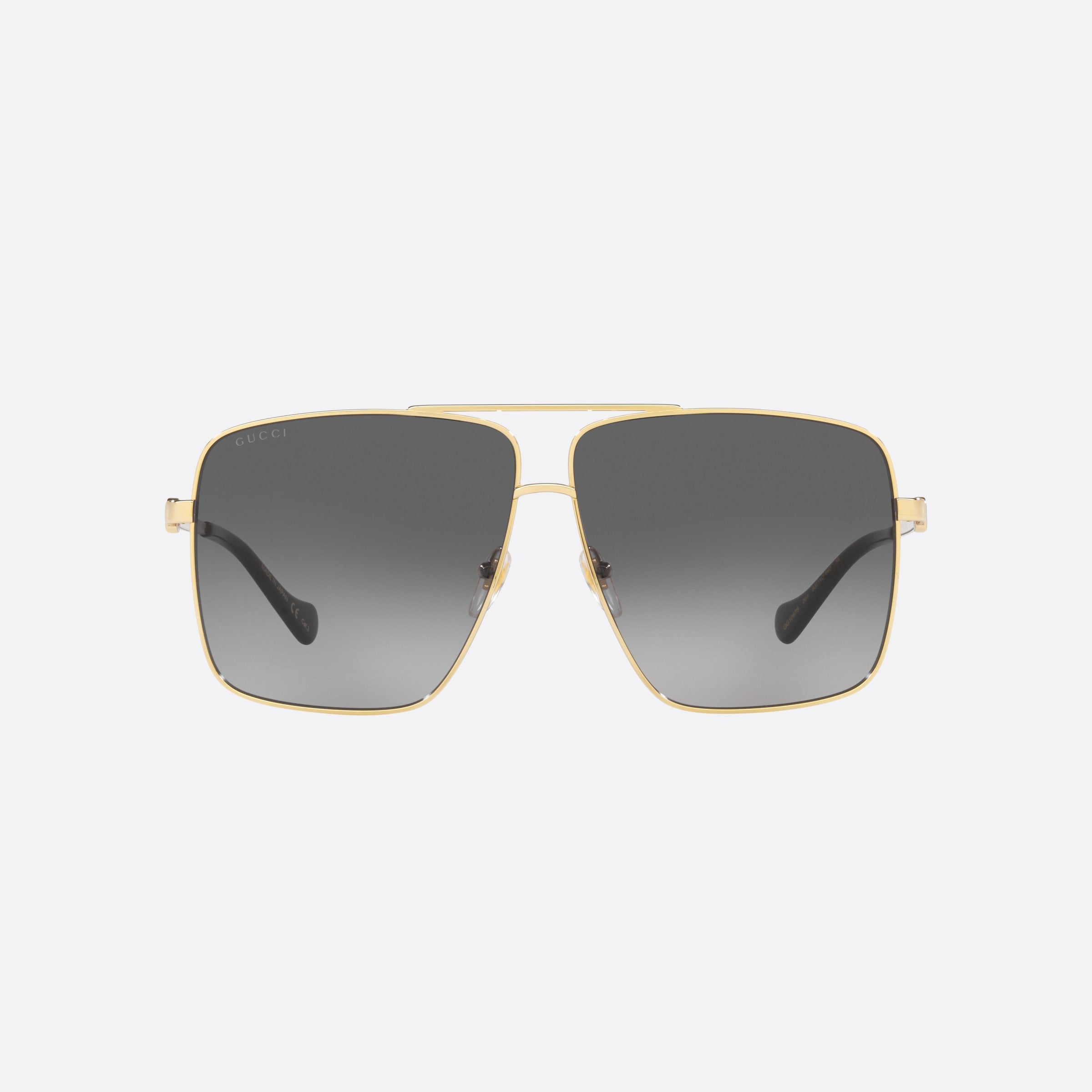 Gucci 64mm Gold Pilot Women Sunglasses - Side View
