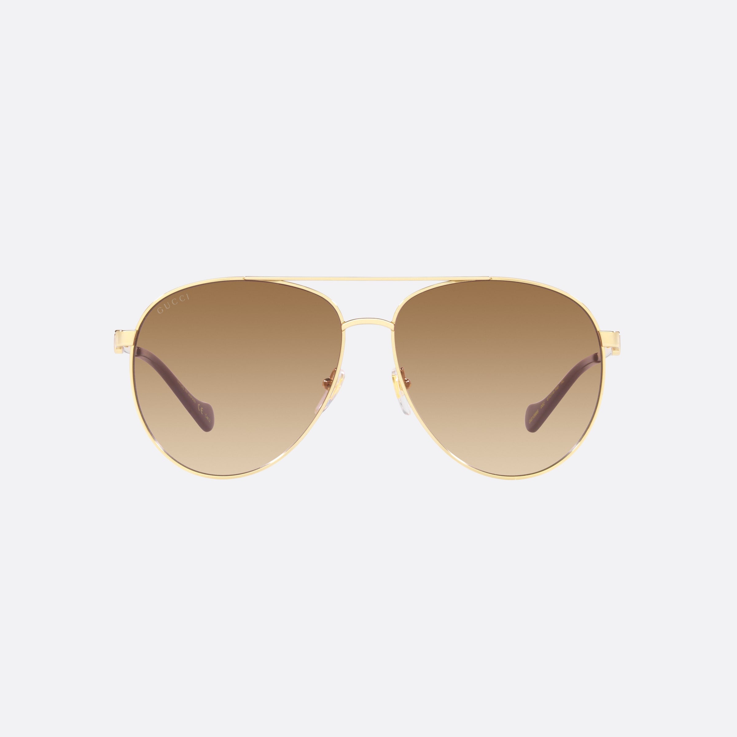 Gucci 62mm Gold Pilot Women Sunglasses - Side View